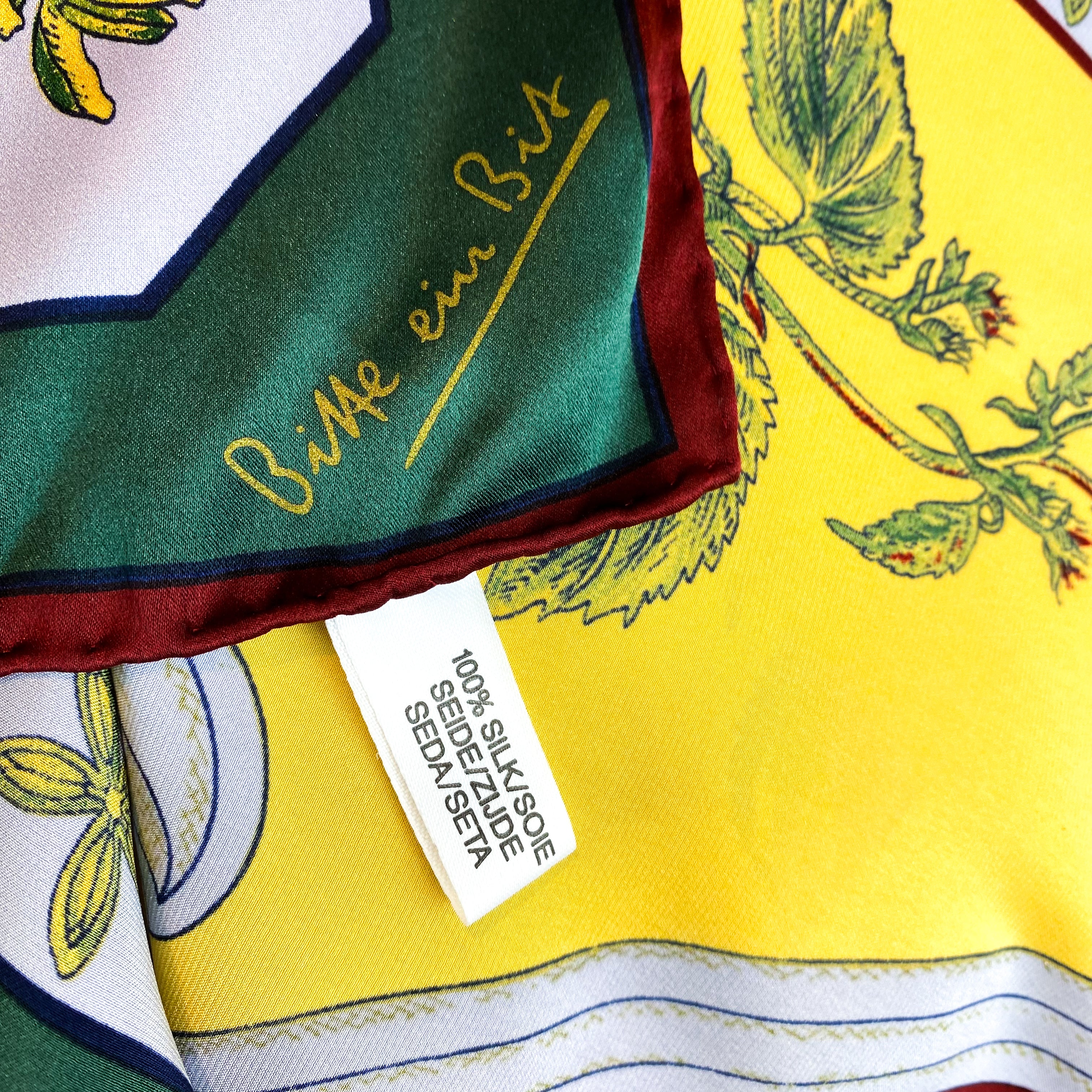 Striking Autumnal Satin Silk Scarf