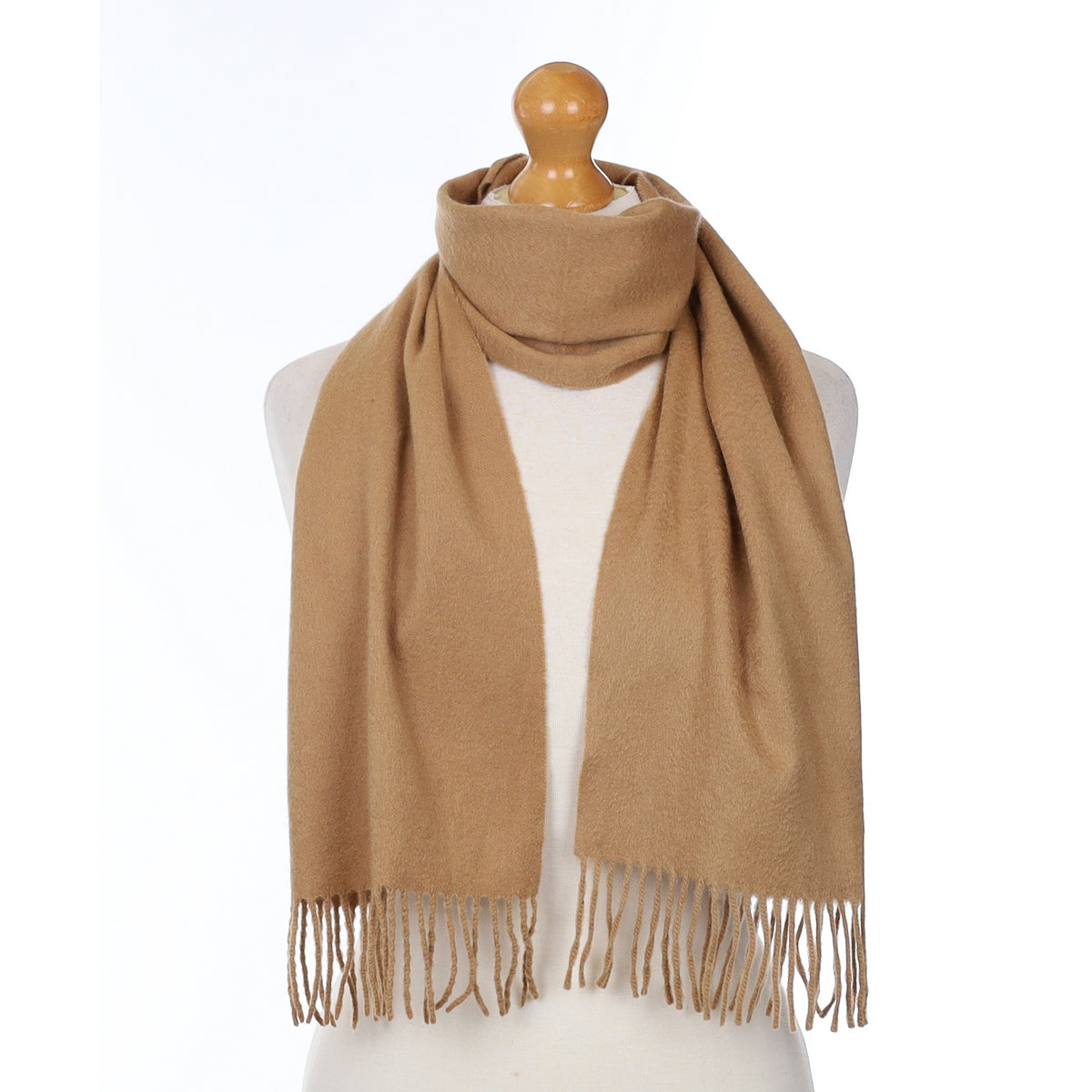 Toffee Brown Cashmere Woven Scarf