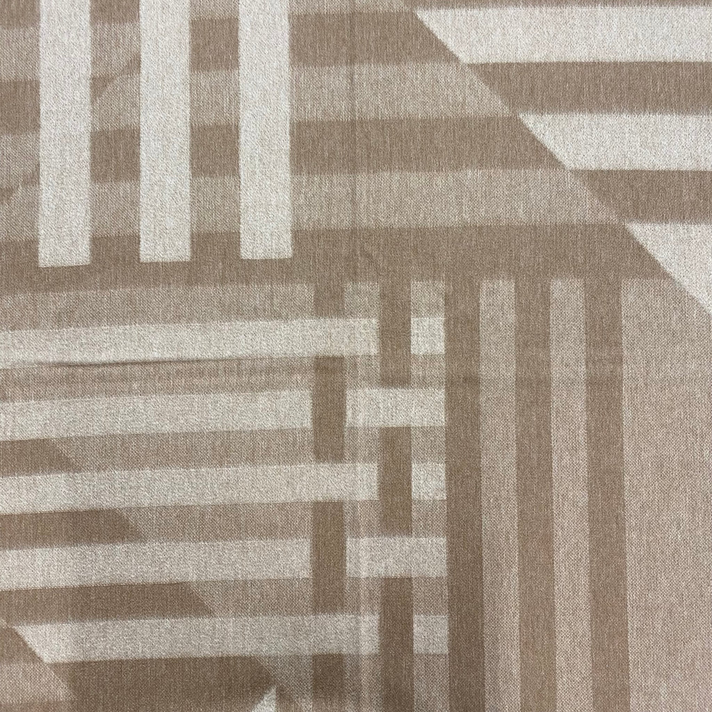 Brand New English Camel Geometric Luxury Woven Cashmere Blanket