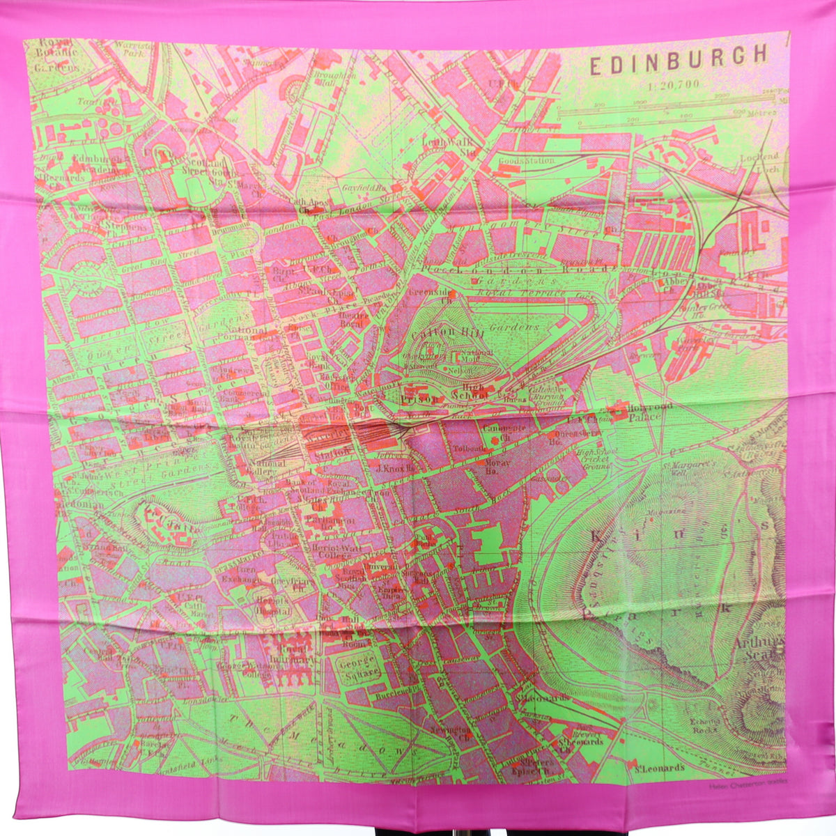 Brand New Edinburgh Map Silk Scarf