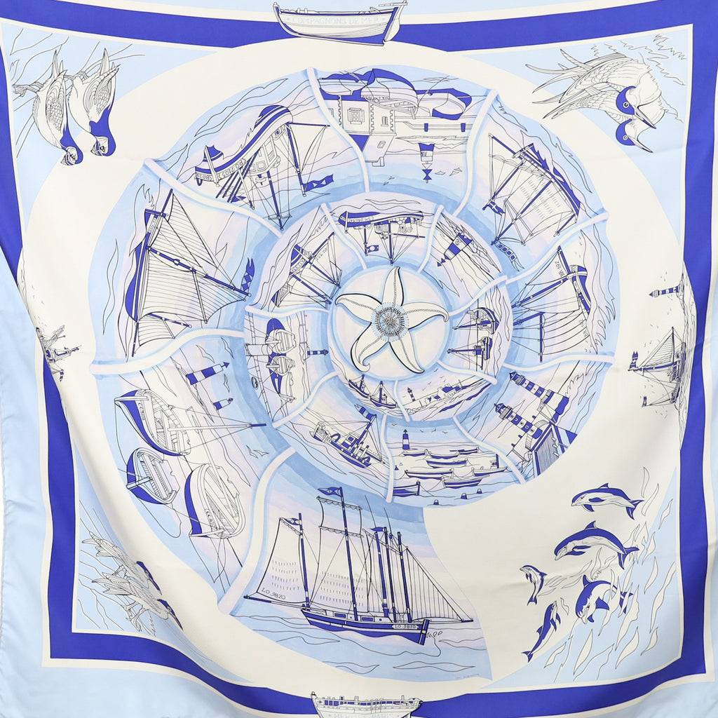 Hermès Compagnons De Mer Silk Scarf