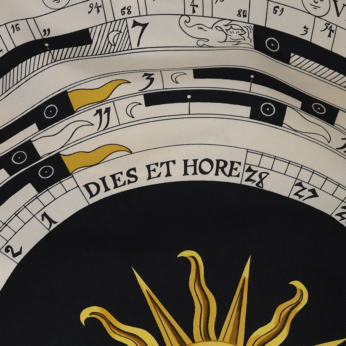Hermès Dies Et Hore Silk Scarf