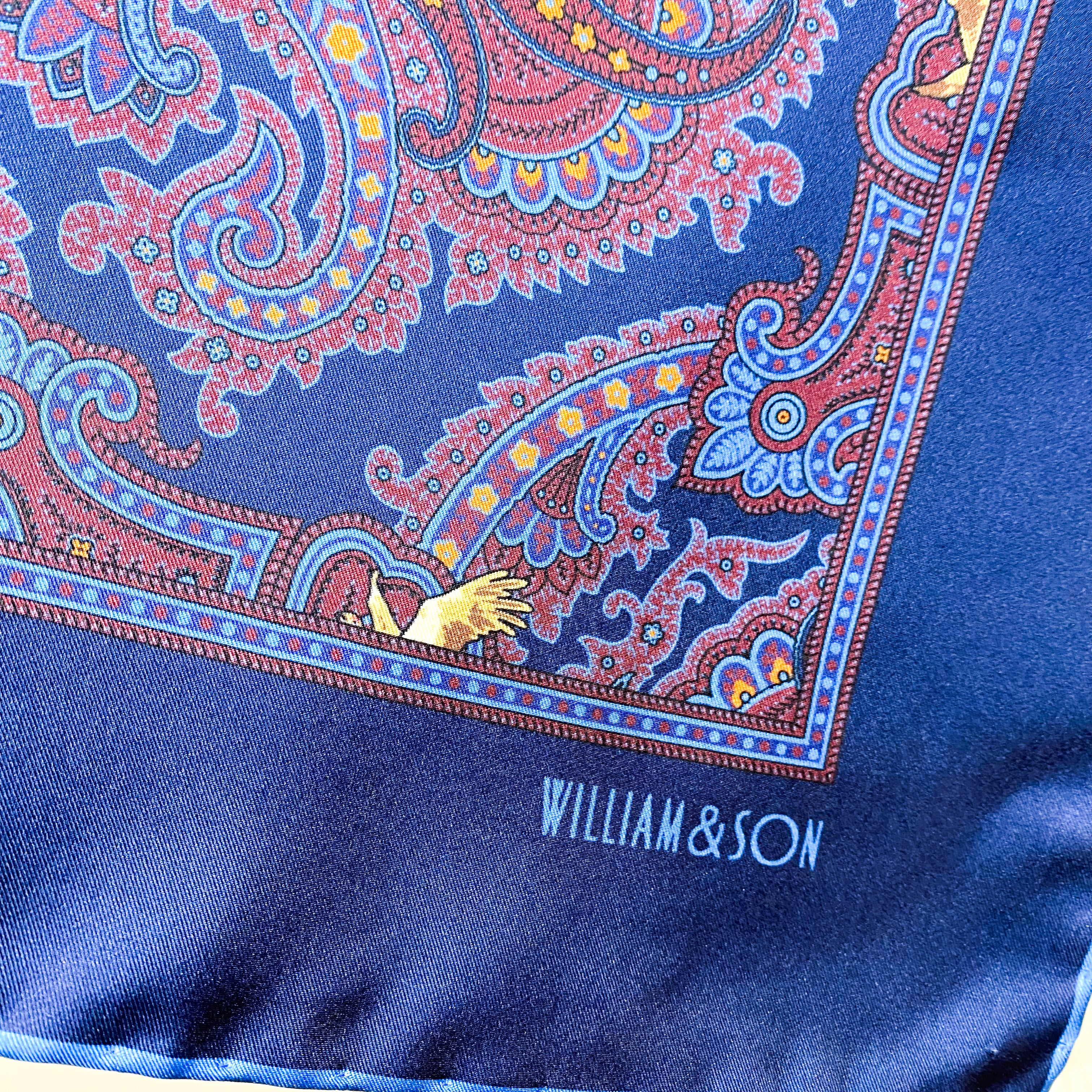 Brand New William & Son Paisley Silk Scarf