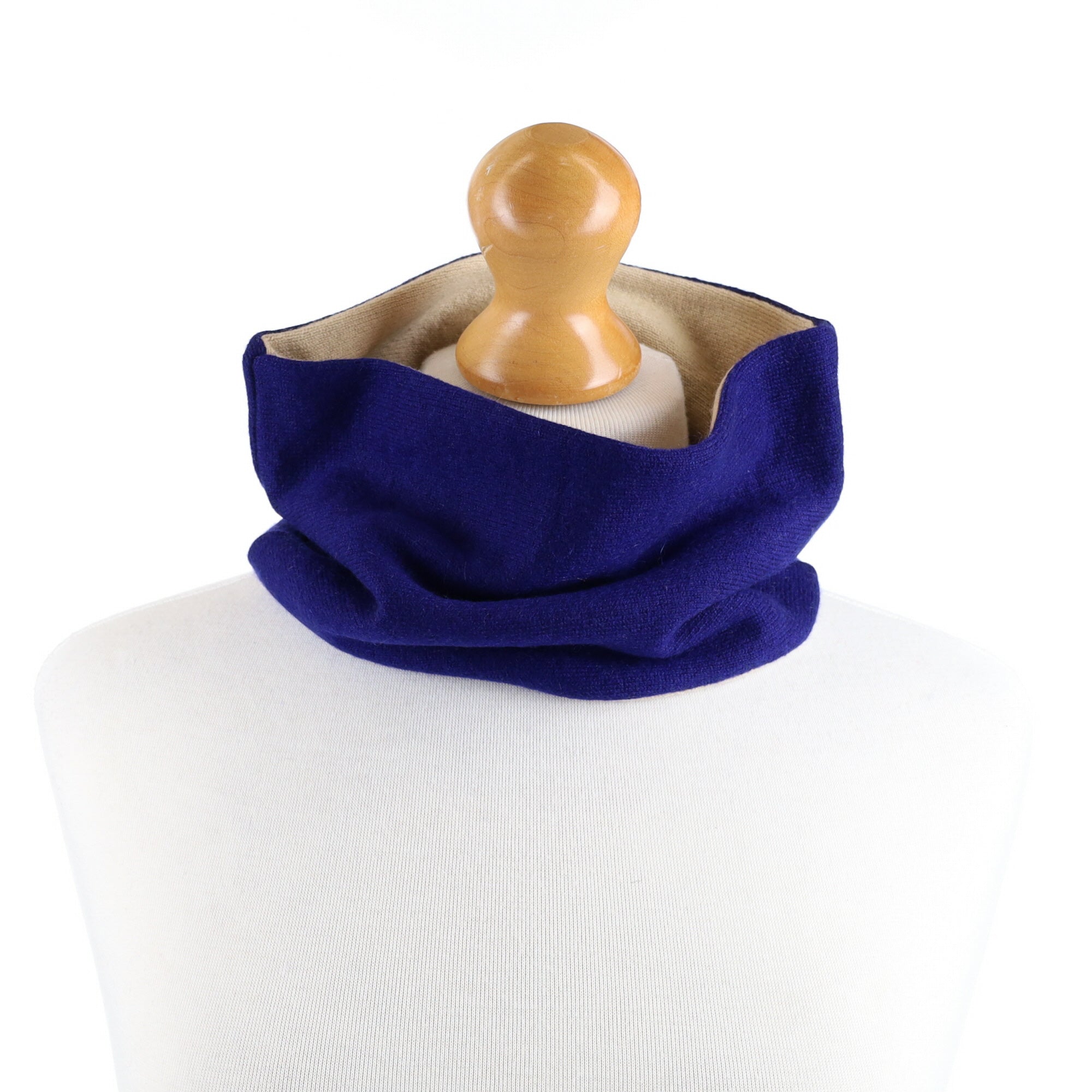 Admiral Blue and Oatmeal Neck Warmer