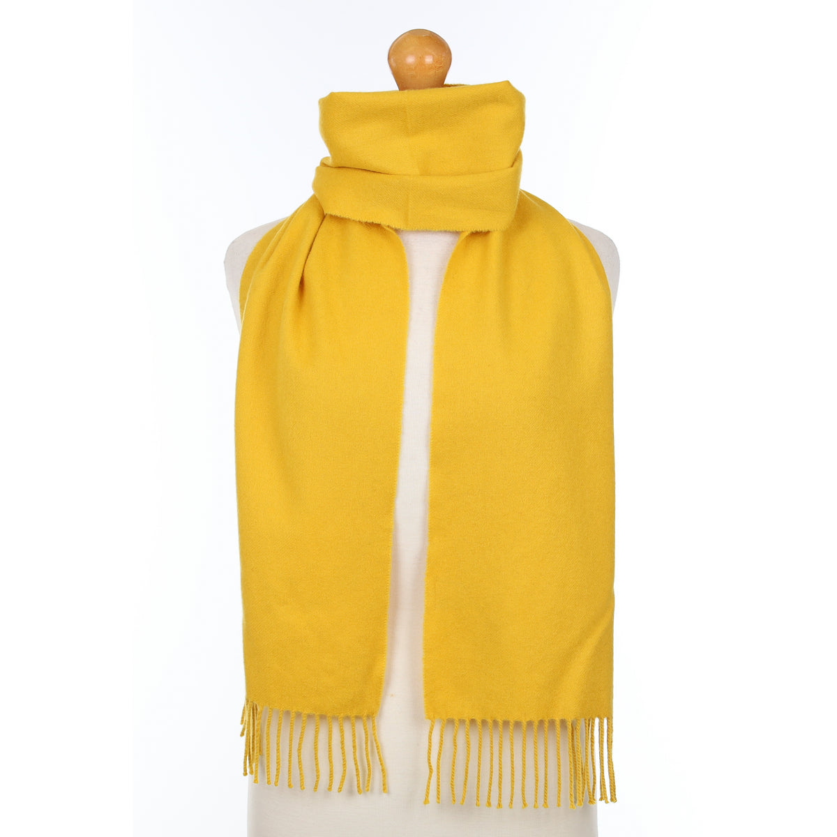 Mustard Yellow Cashmere Woven Scarf