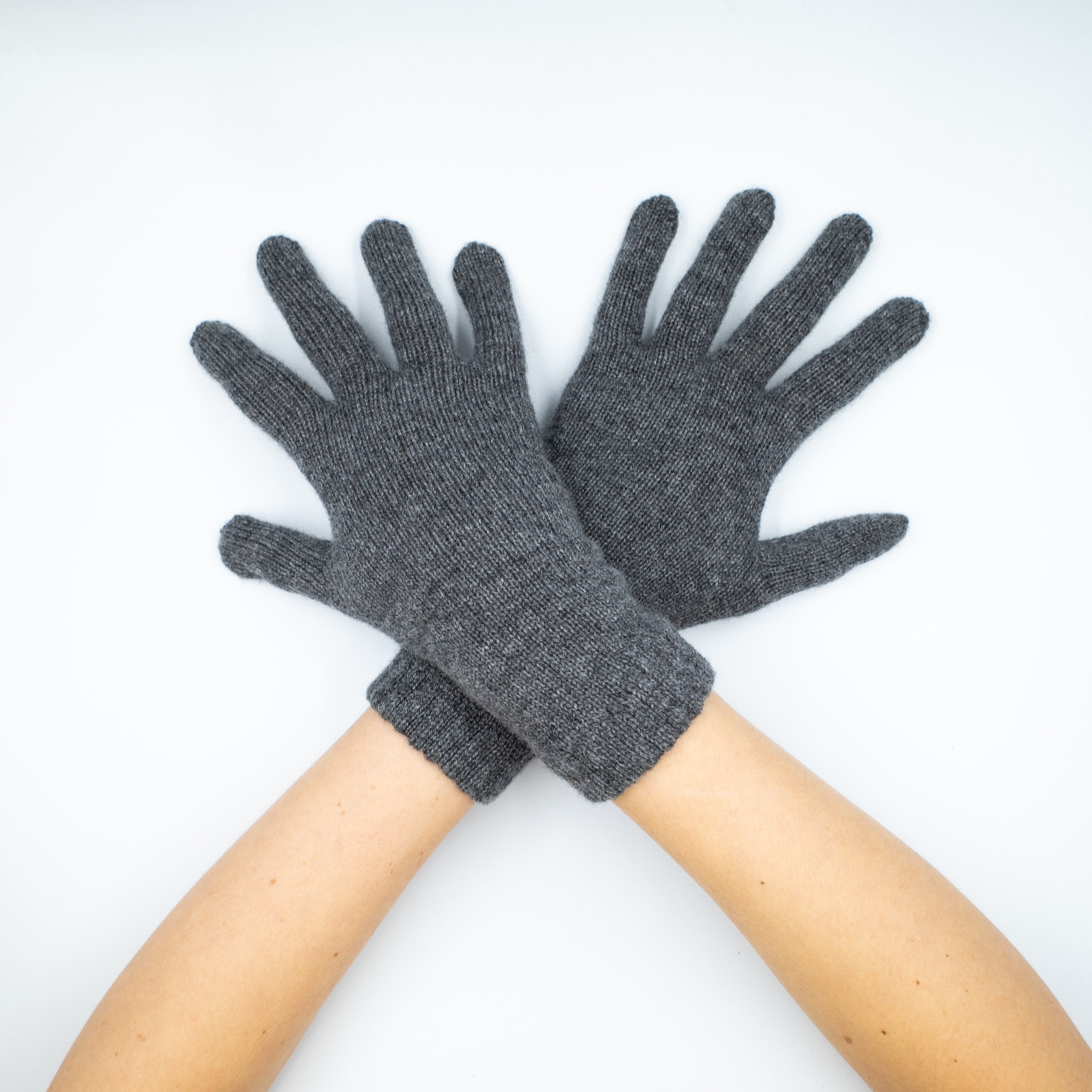 New Scottish Slate Grey Cashmere Gloves