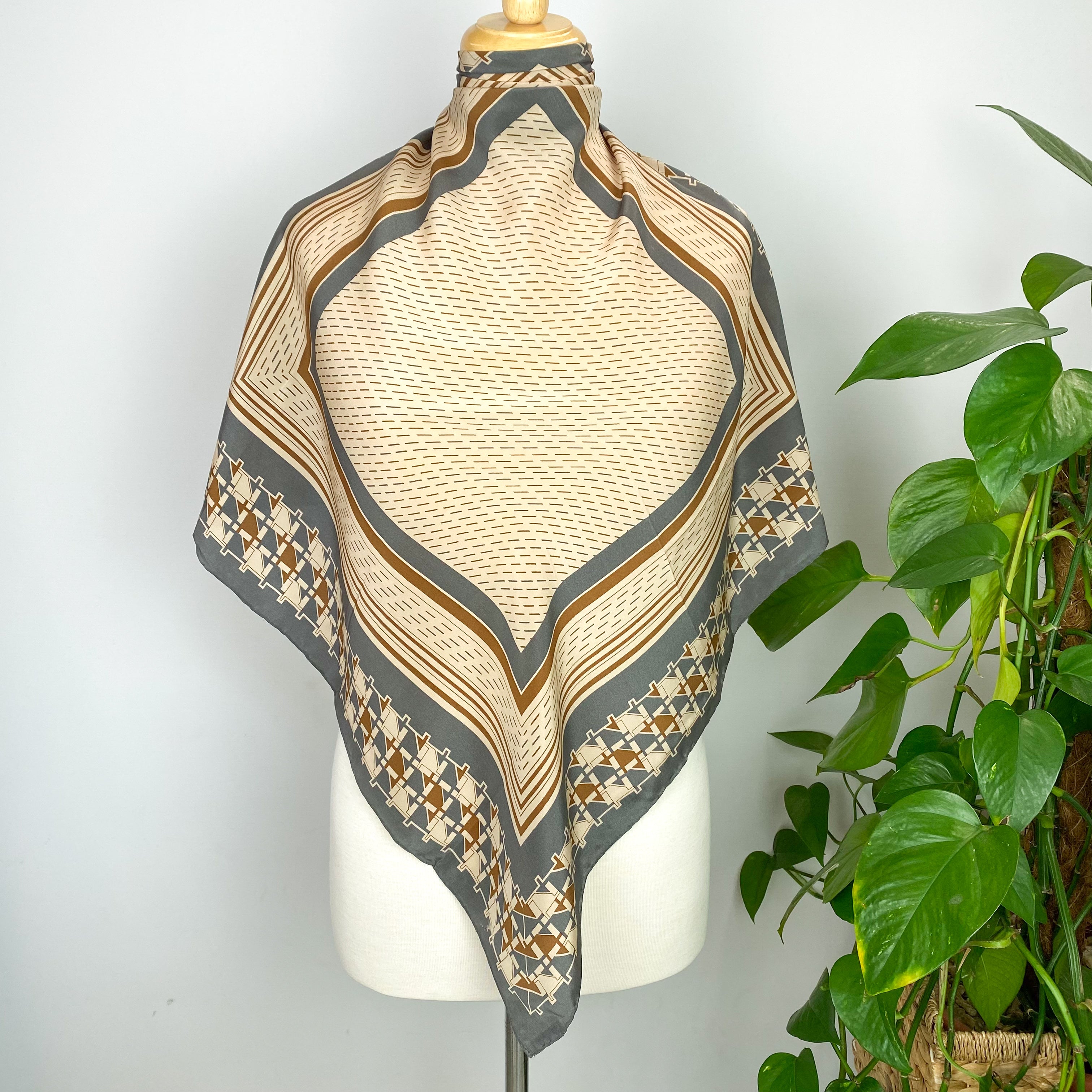 1970s Jaeger Vintage Silk Scarf