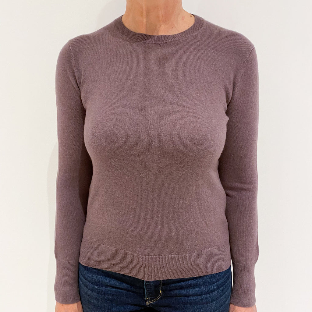 Muted Purple Cashmere Crew Neck Jumper Medium