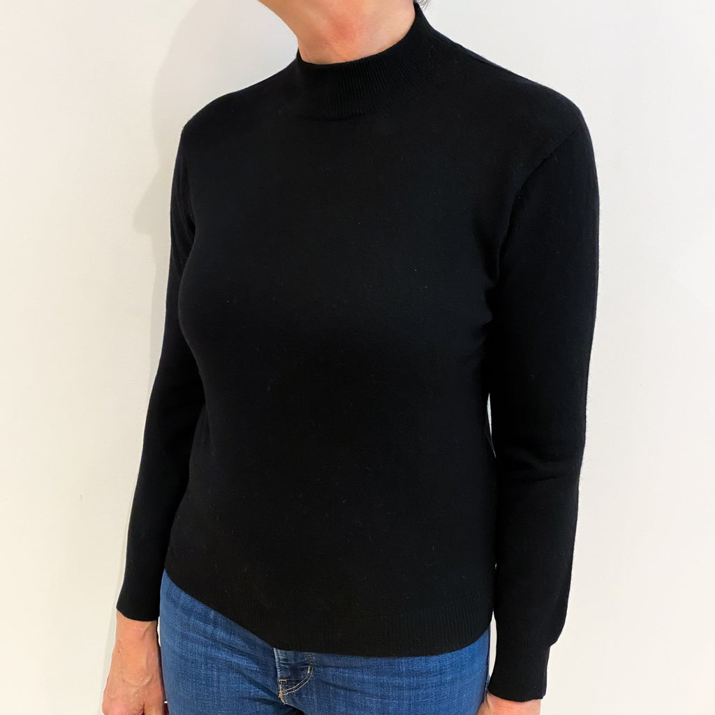 Black Cashmere Turtle Neck Jumper Medium