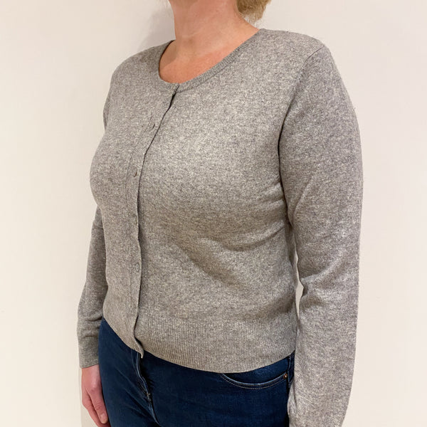 Grey Cashmere Cardigan Large