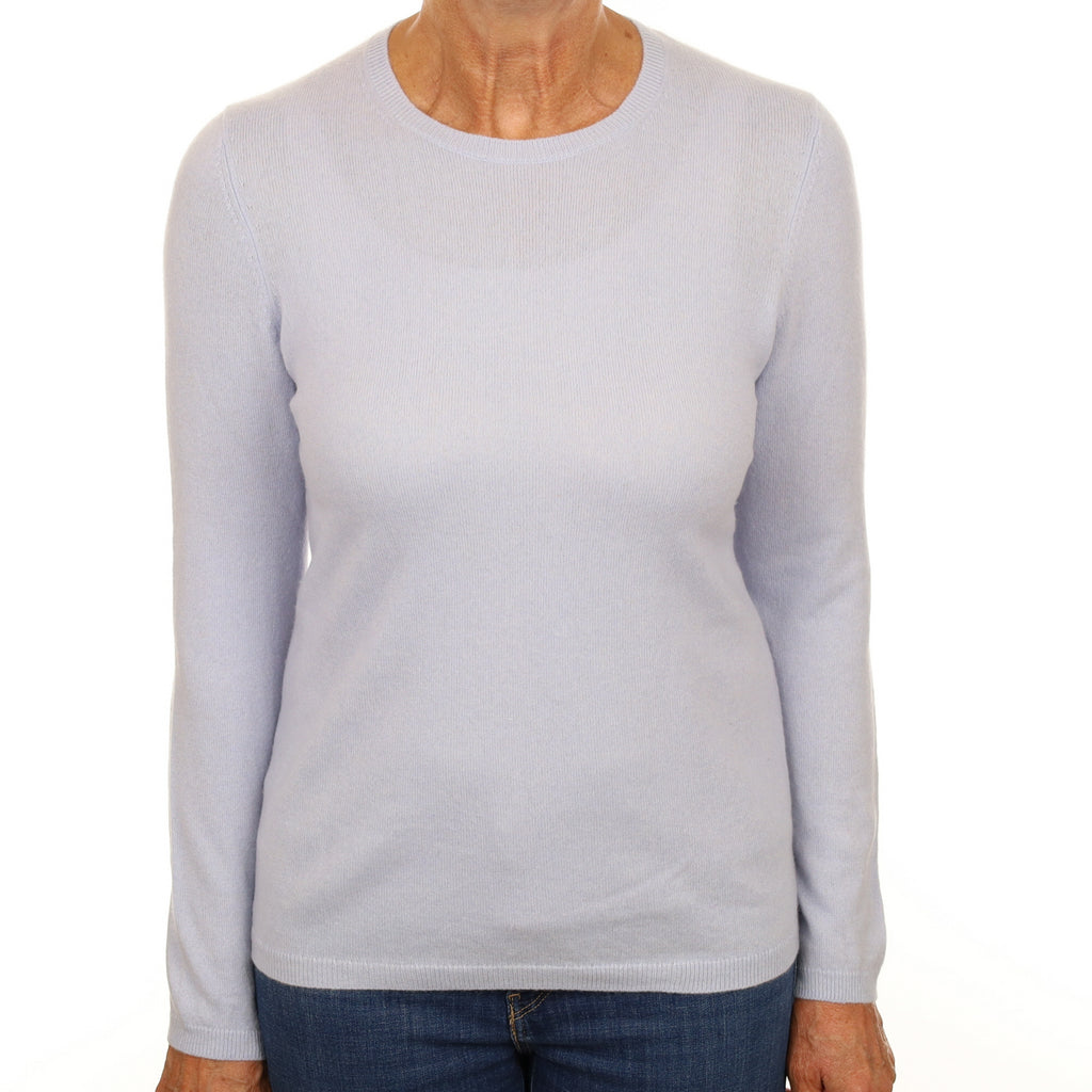 Powder Blue Cashmere Crew Neck Jumper Small