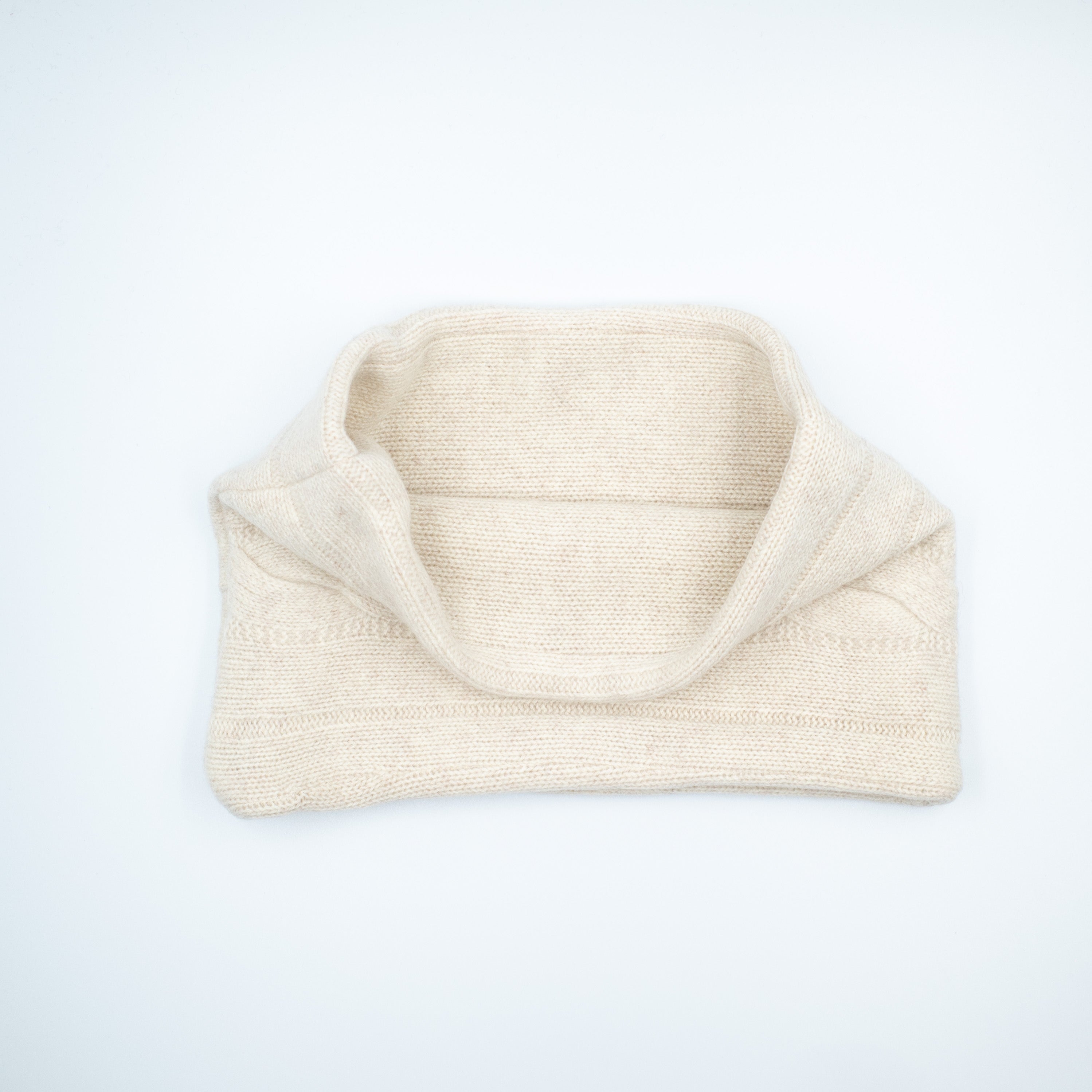 Oatmeal Beige Cable Neck Warmer