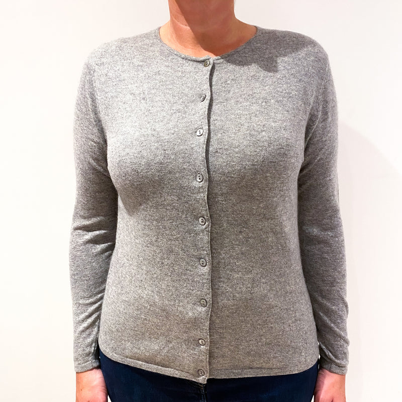 Smoke Grey Cashmere Crew Neck Cardigan Large – NEARLY NEW CASHMERE CO.