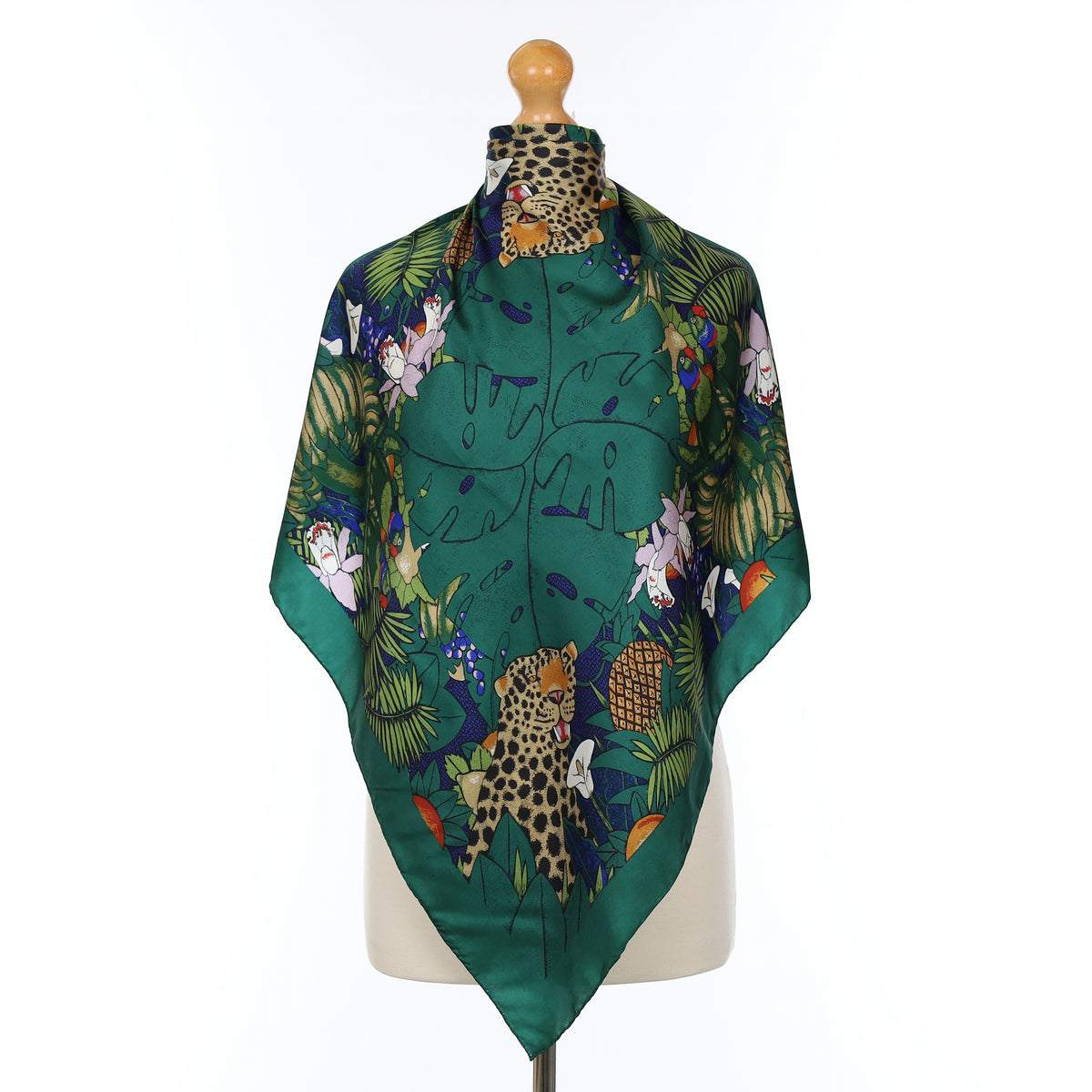 Beckford Silk Jungle Scene Vintage Silk Scarf