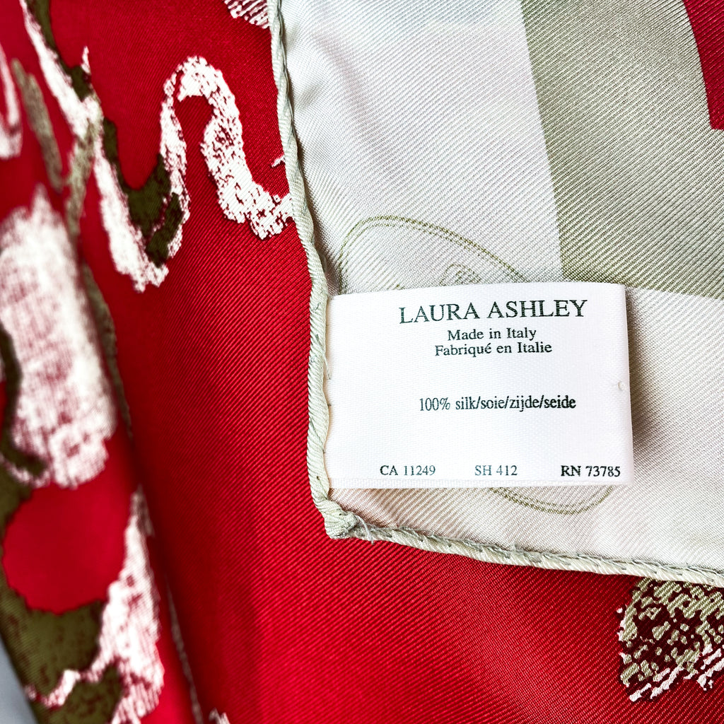 Large Laura Ashley Italian Silk Scarf