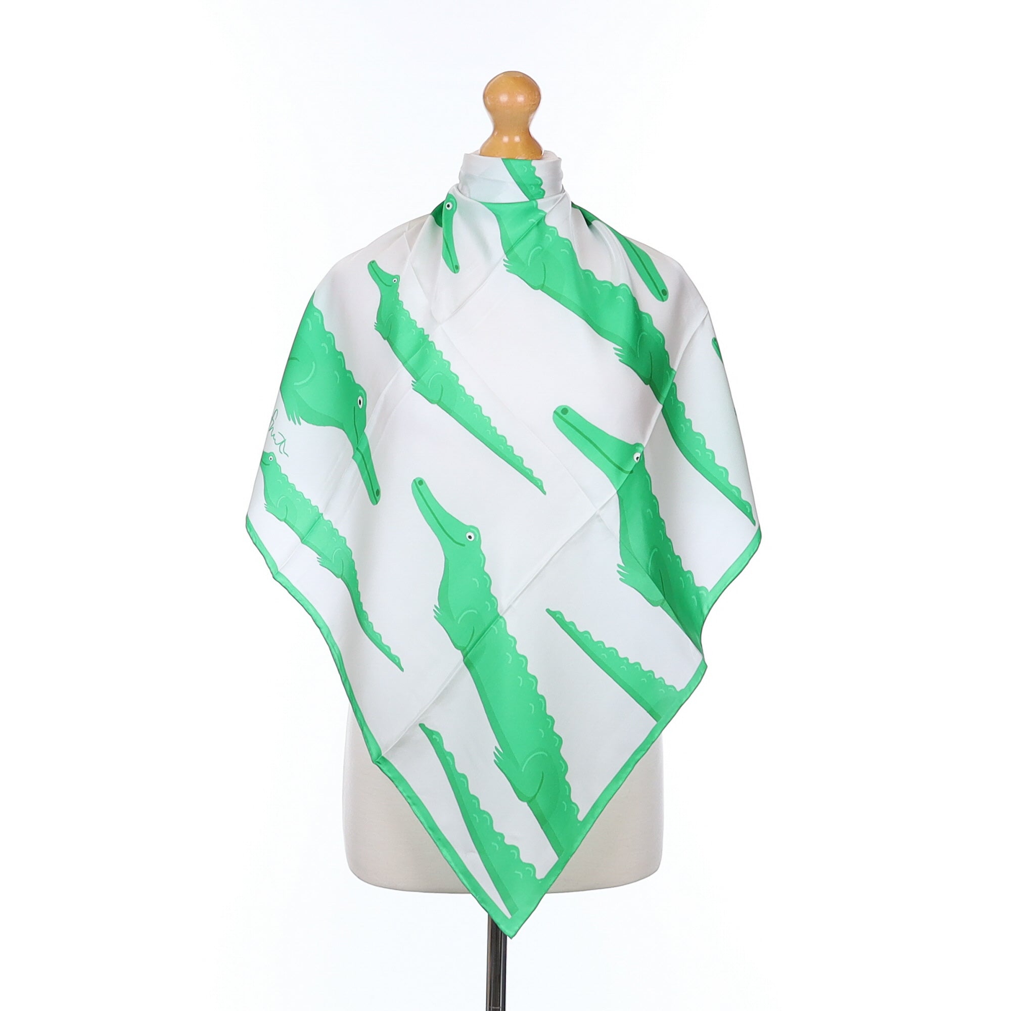 Brand New Fenella Smith Crocodile Silk Scarf