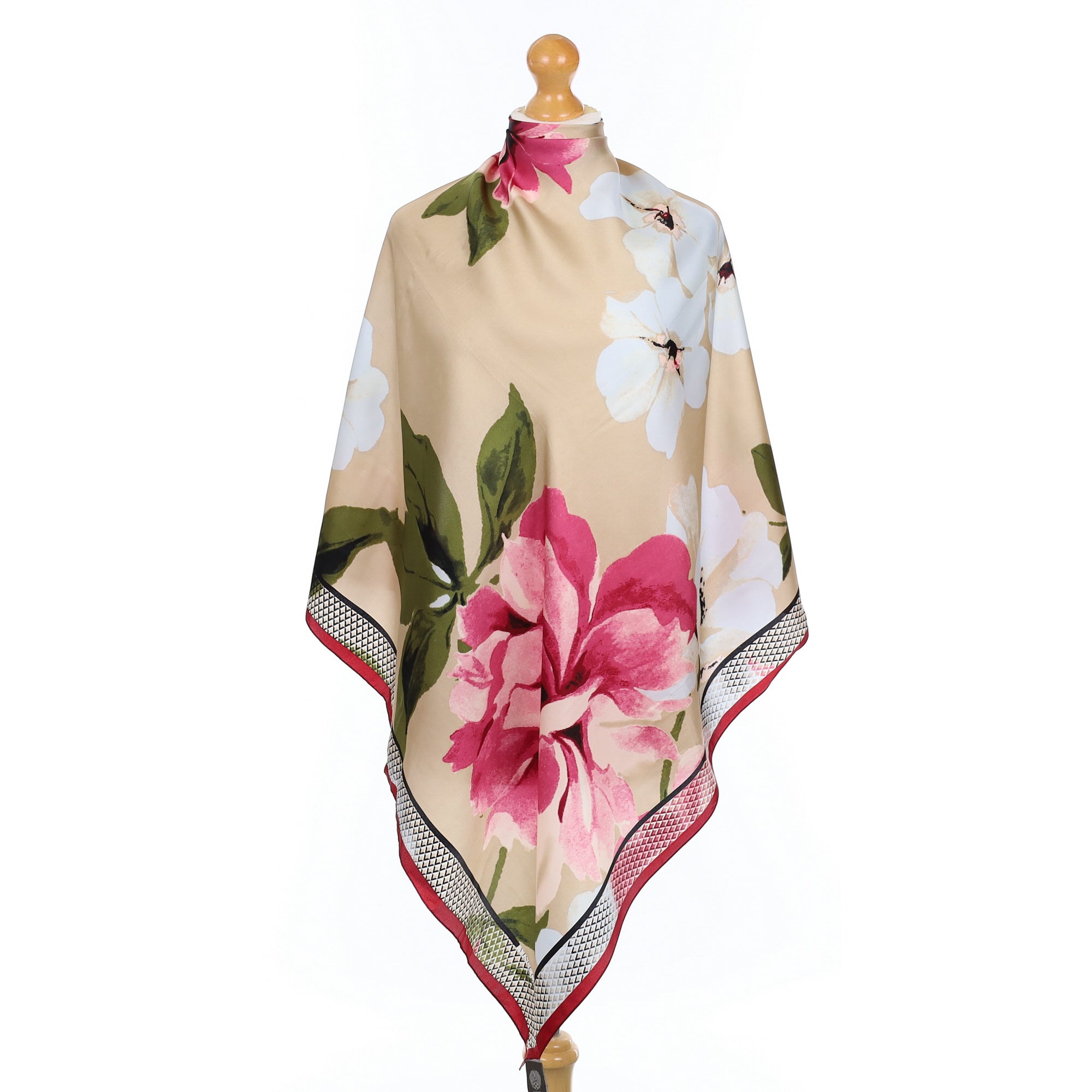 Brand New Vince Camuto Pink Floral Silk Scarf