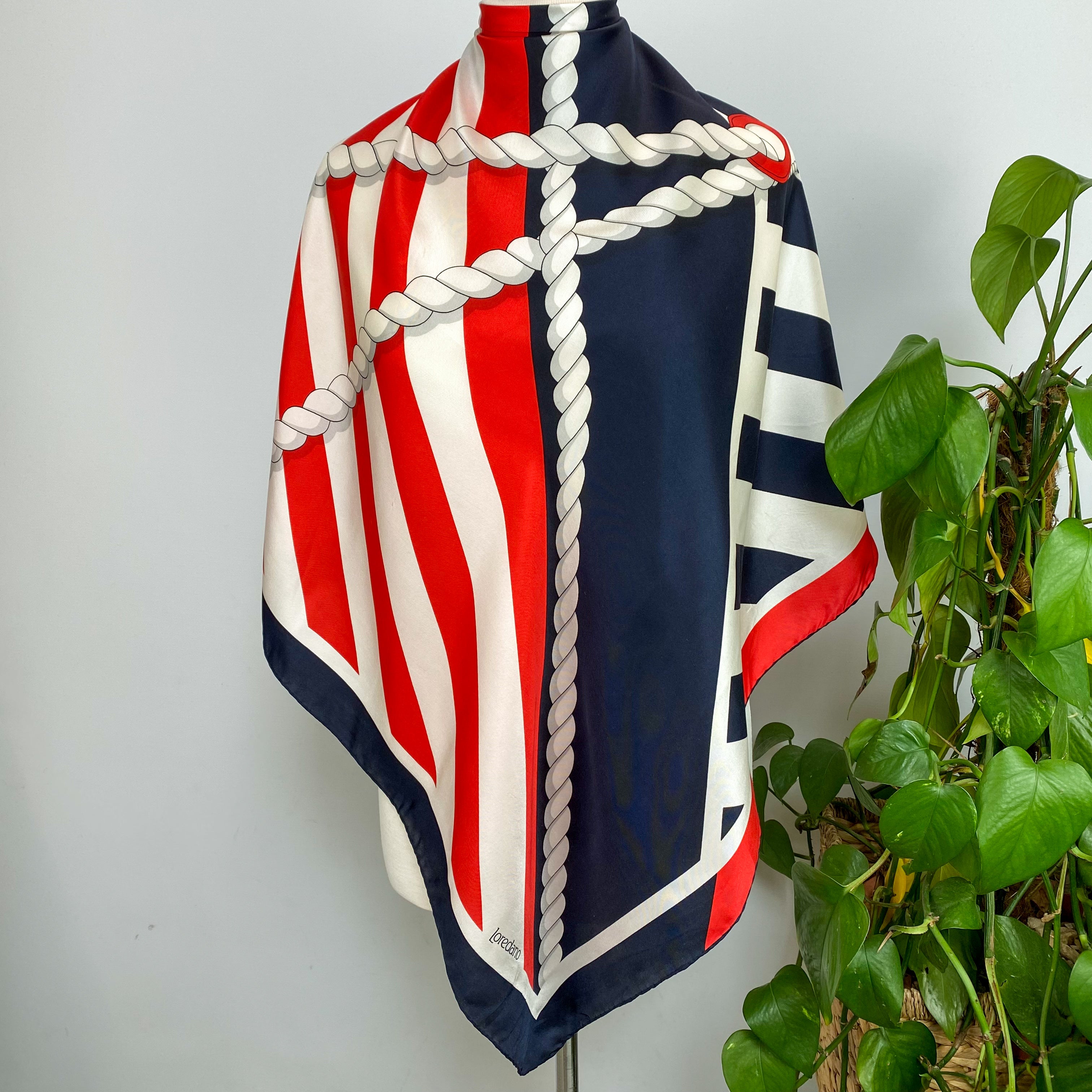 Loredano Nautical Themed Silk Scarf