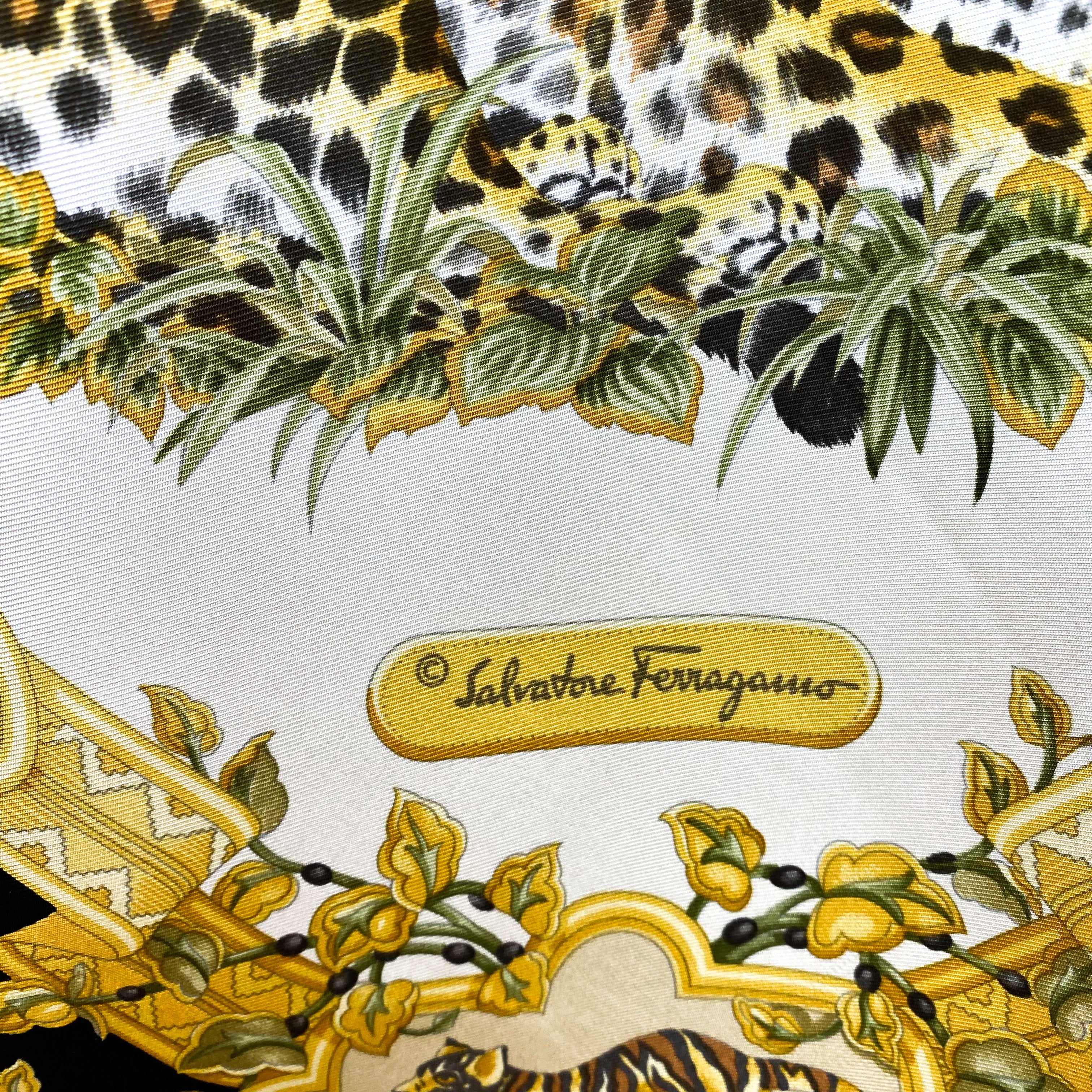 Immaculate Salvatore Ferragamo Designer Silk Scarf