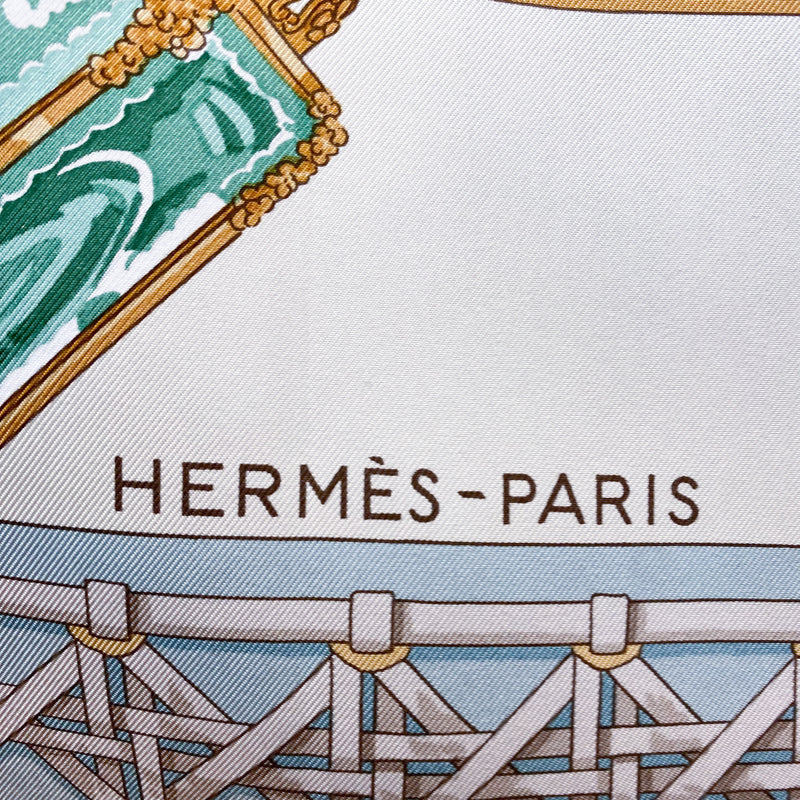 Boxed Hermes Feux de Route Vintage Silk Scarf