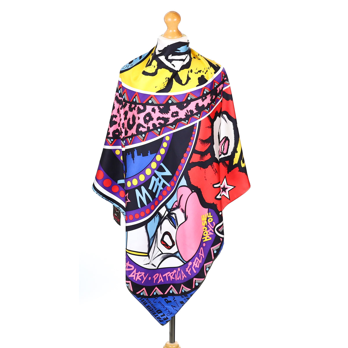 Brand New Patricia Field Colourful Modern Silk Scarf