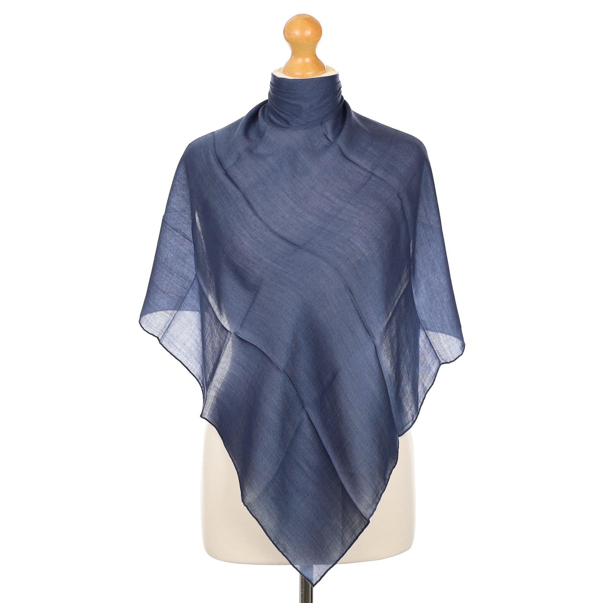 Scottish Begg & Co Navy Blue Hanover Square Cashmere Scarf