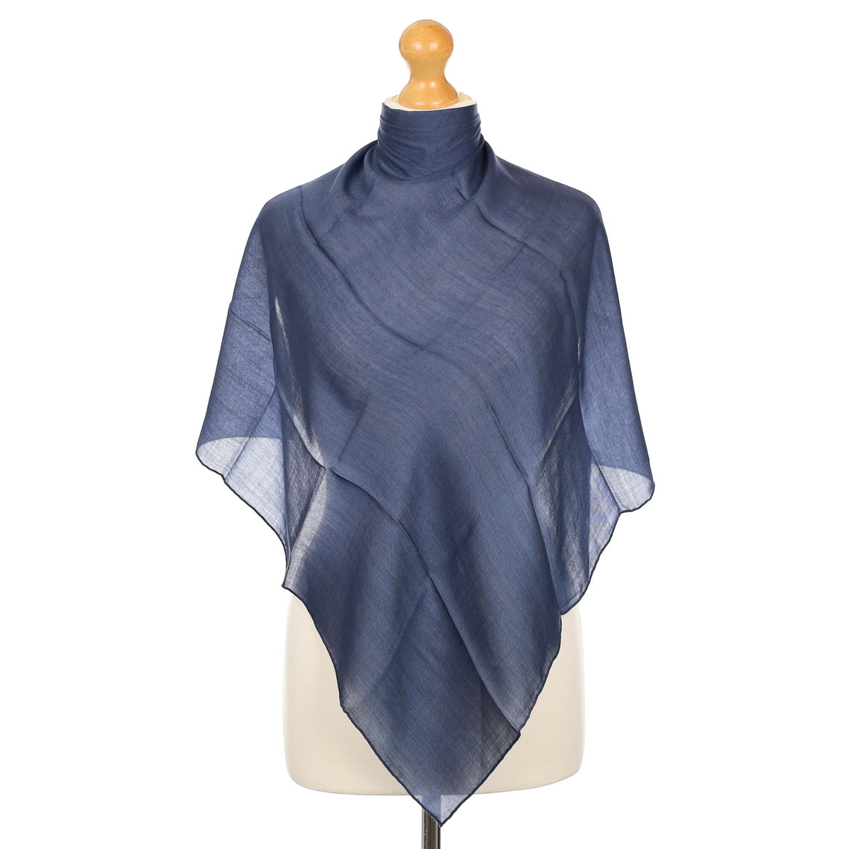 Scottish Begg & Co Navy Blue Hanover Square Cashmere Scarf
