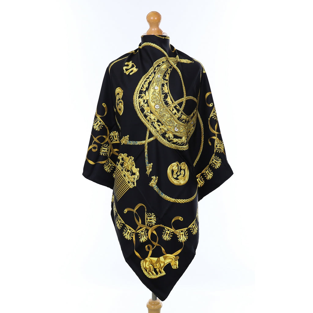 Hermès Les Cavaliers D’or Silk Scarf