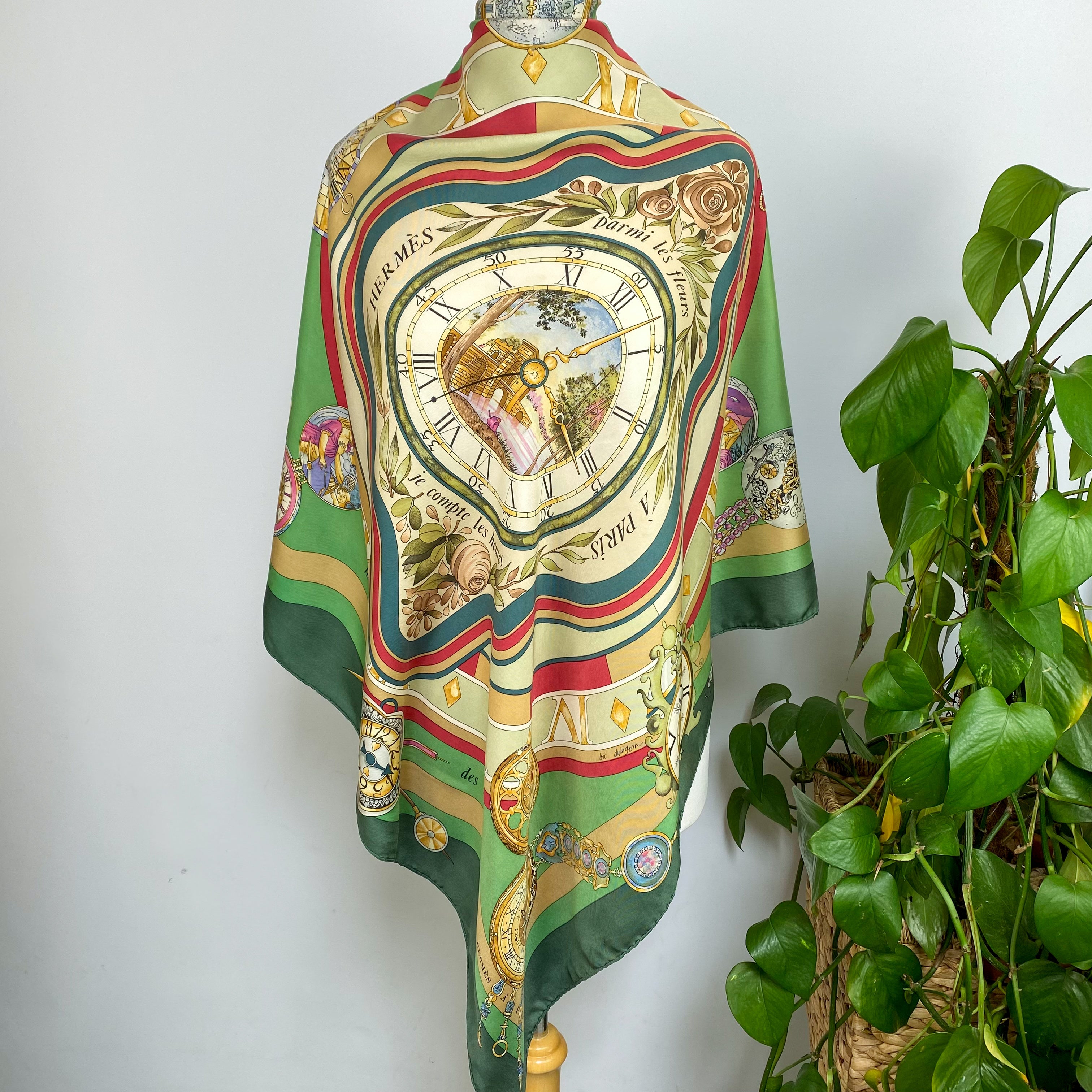 Hermès La Ronde des Heures Silk Scarf