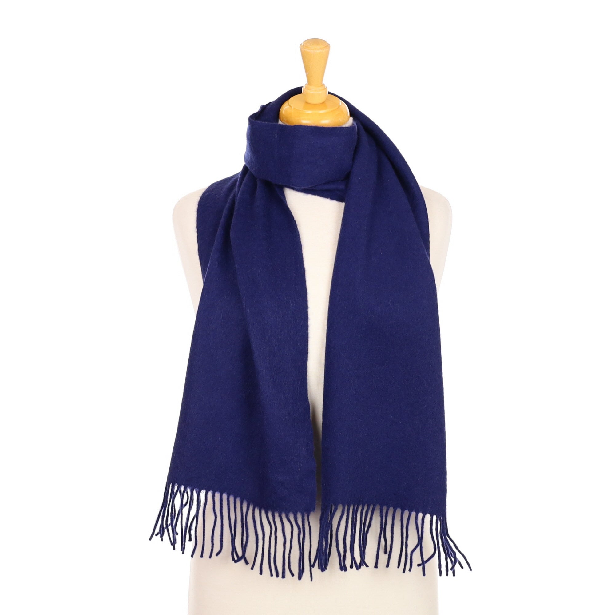 Navy Blue Cashmere Woven Scarf