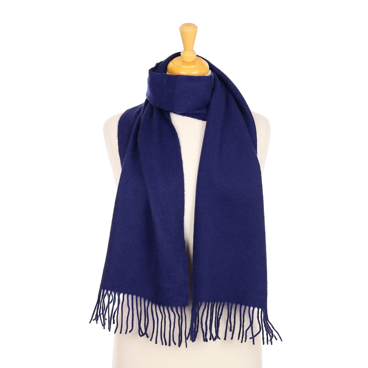 Navy Blue Cashmere Woven Scarf