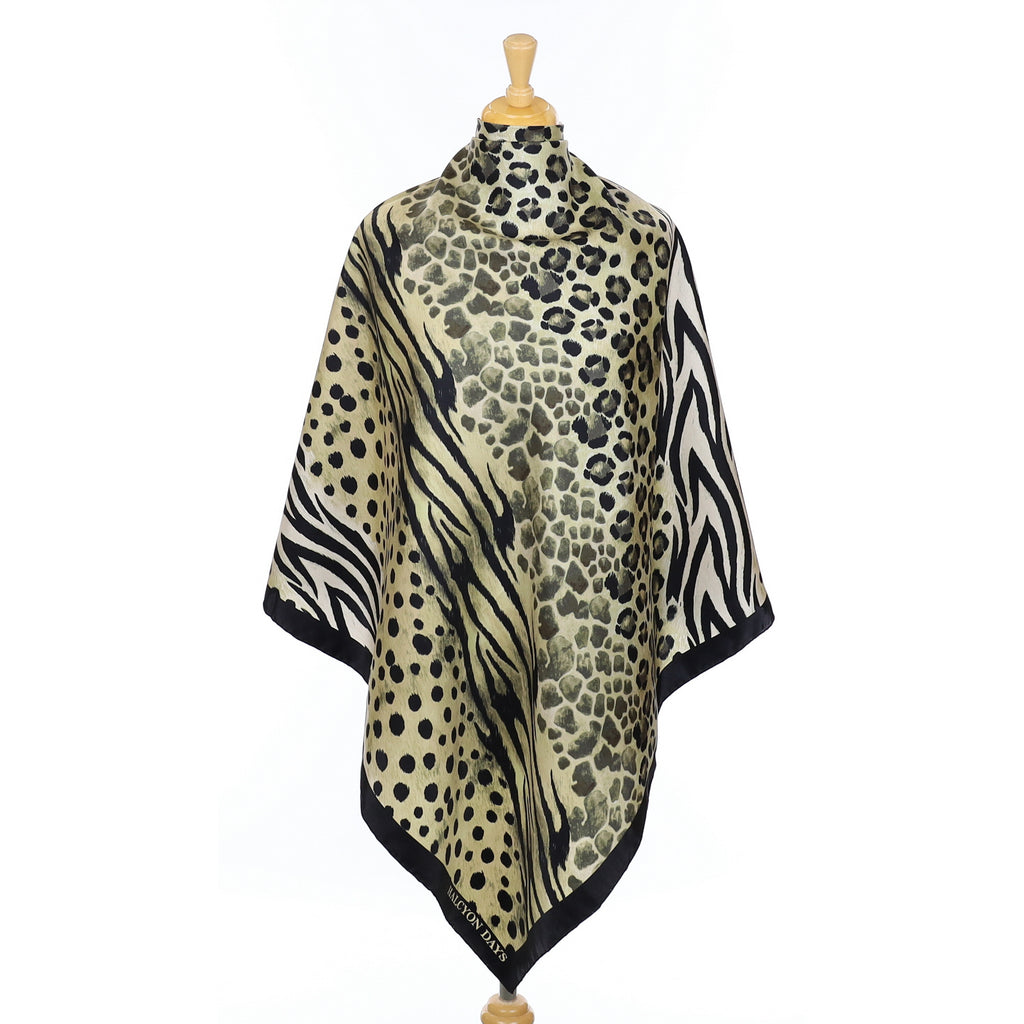 Halcyon Days Animal Print Silk Scarf