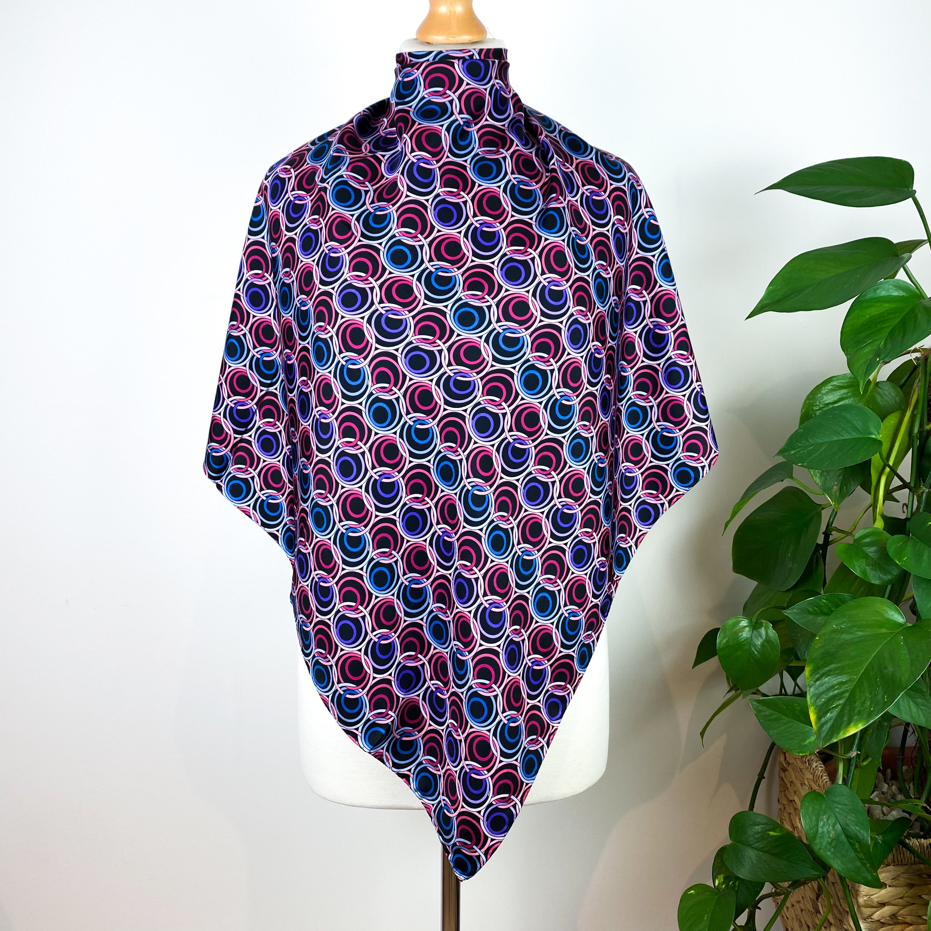Italian Circle Design Silk Scarf