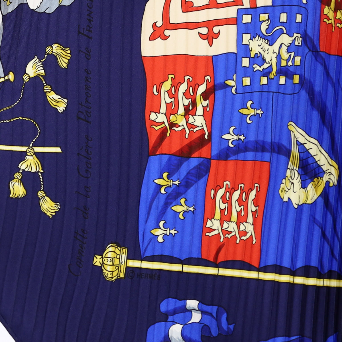 Brand NewHermès Pavois Plisse Silk Scarf
