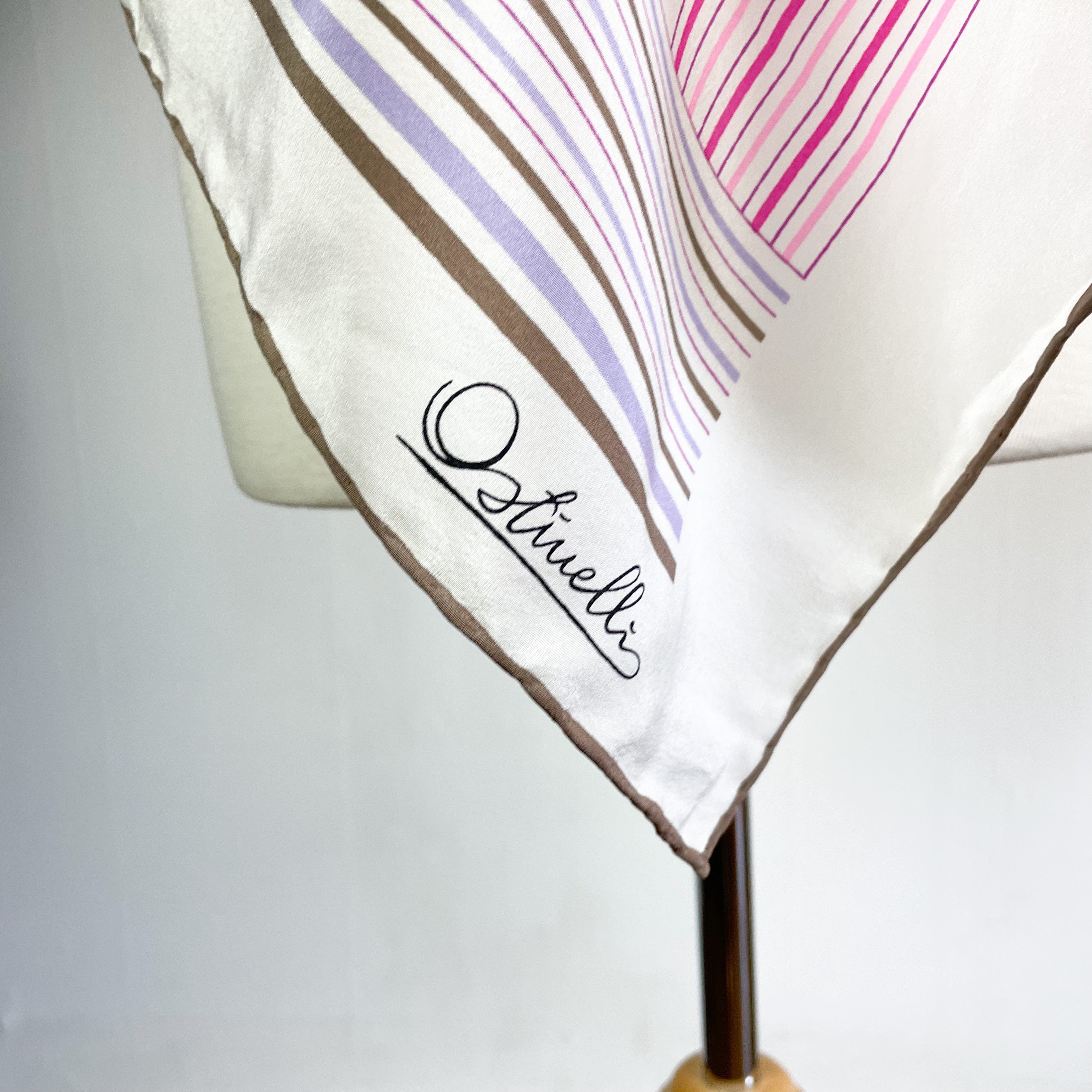 Unworn Crêpe Ostinelli Italian Vintage Silk Scarf