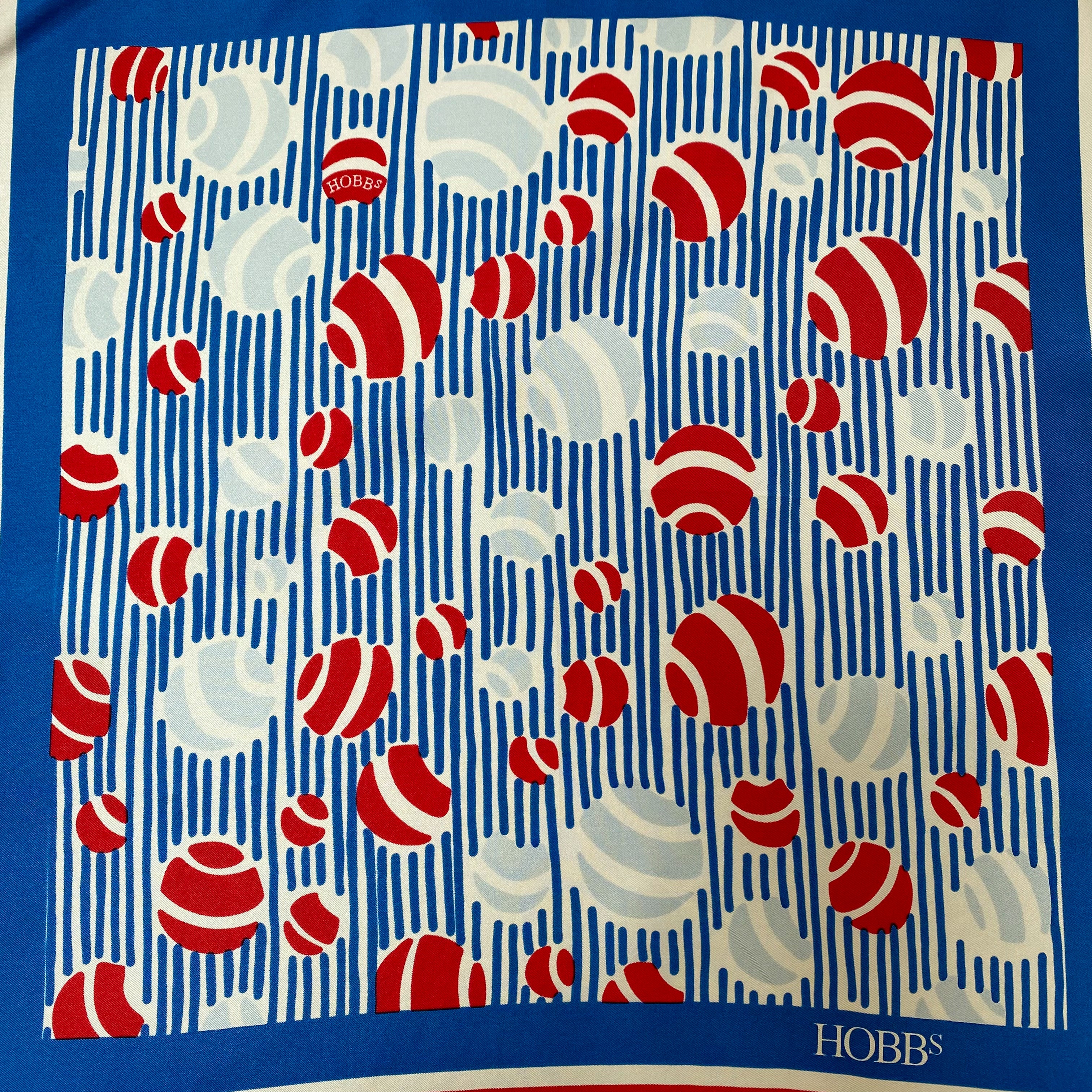 Hobbs Red, White & Blue Silk Scarf