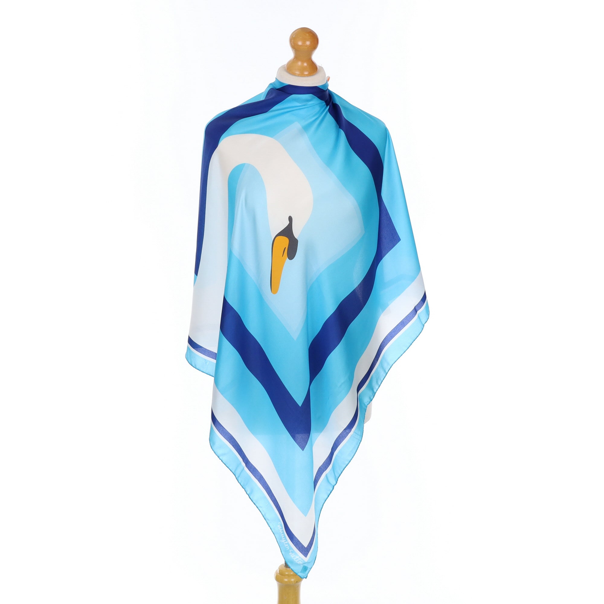 Schuyler Sutton Swan Silk Scarf