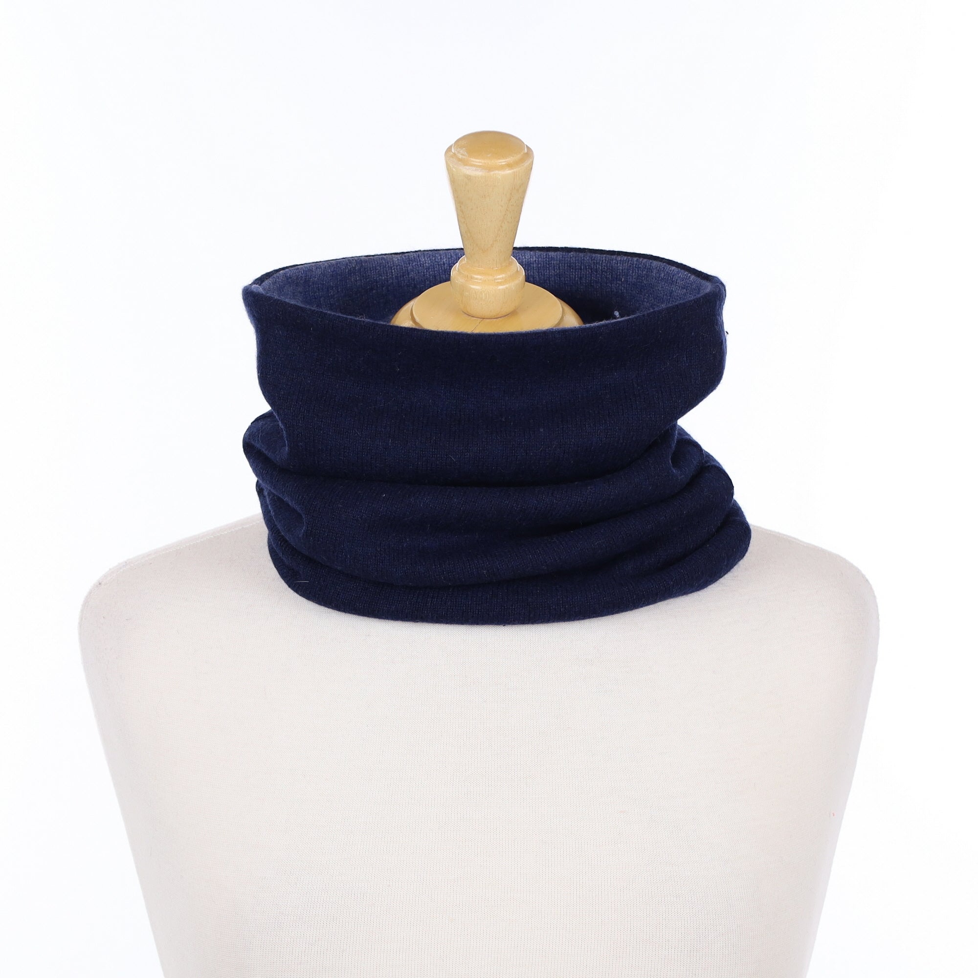 Navy and Denim Marl Luxury Double Layered Snood