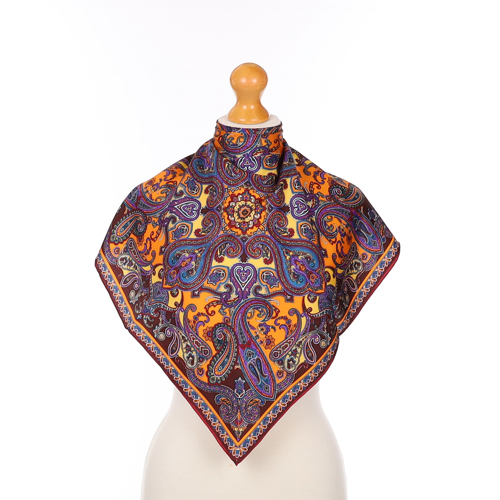 Brand New Jammers & Leufgen Paisley Silk Scarf