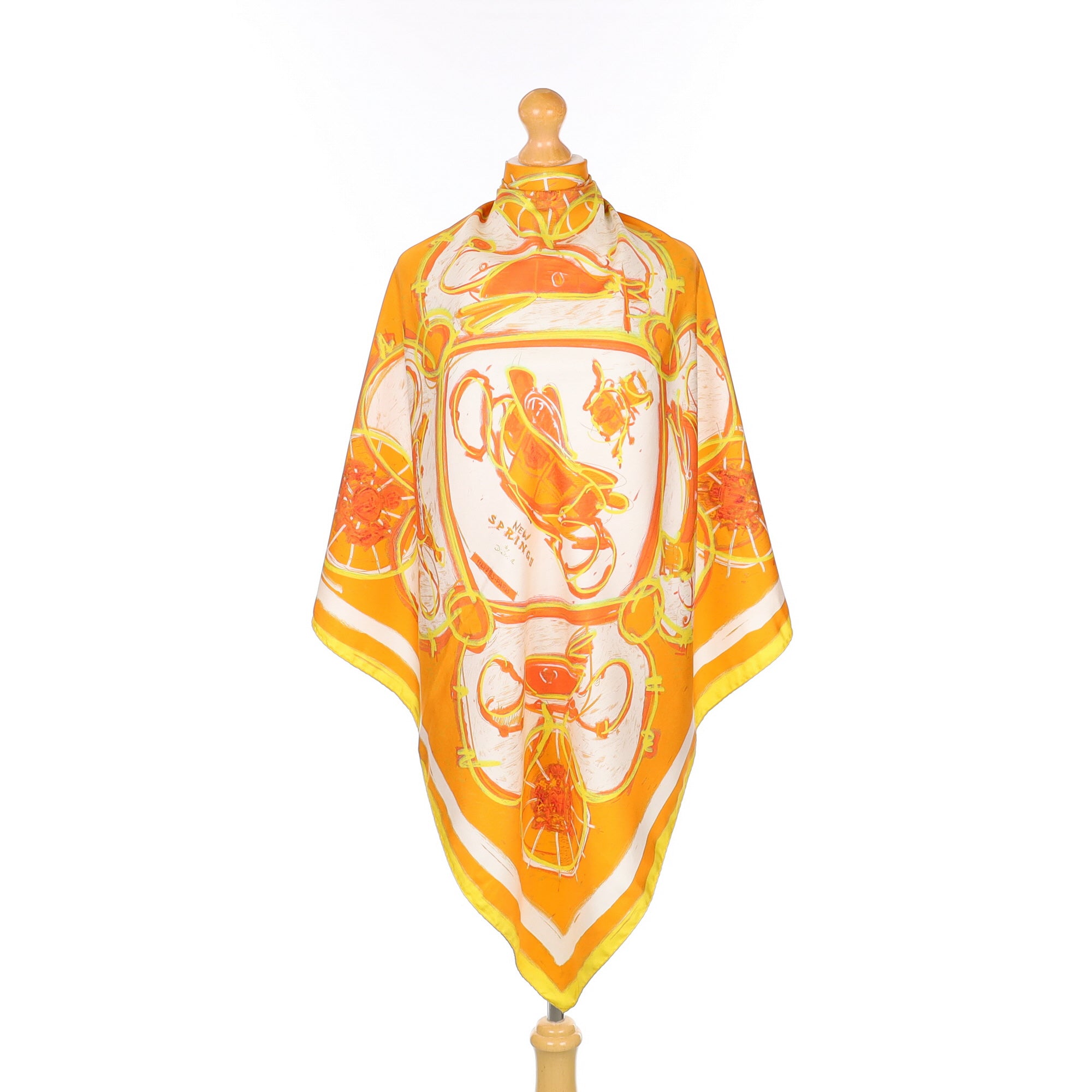 Hermès New Springs Silk Scarf