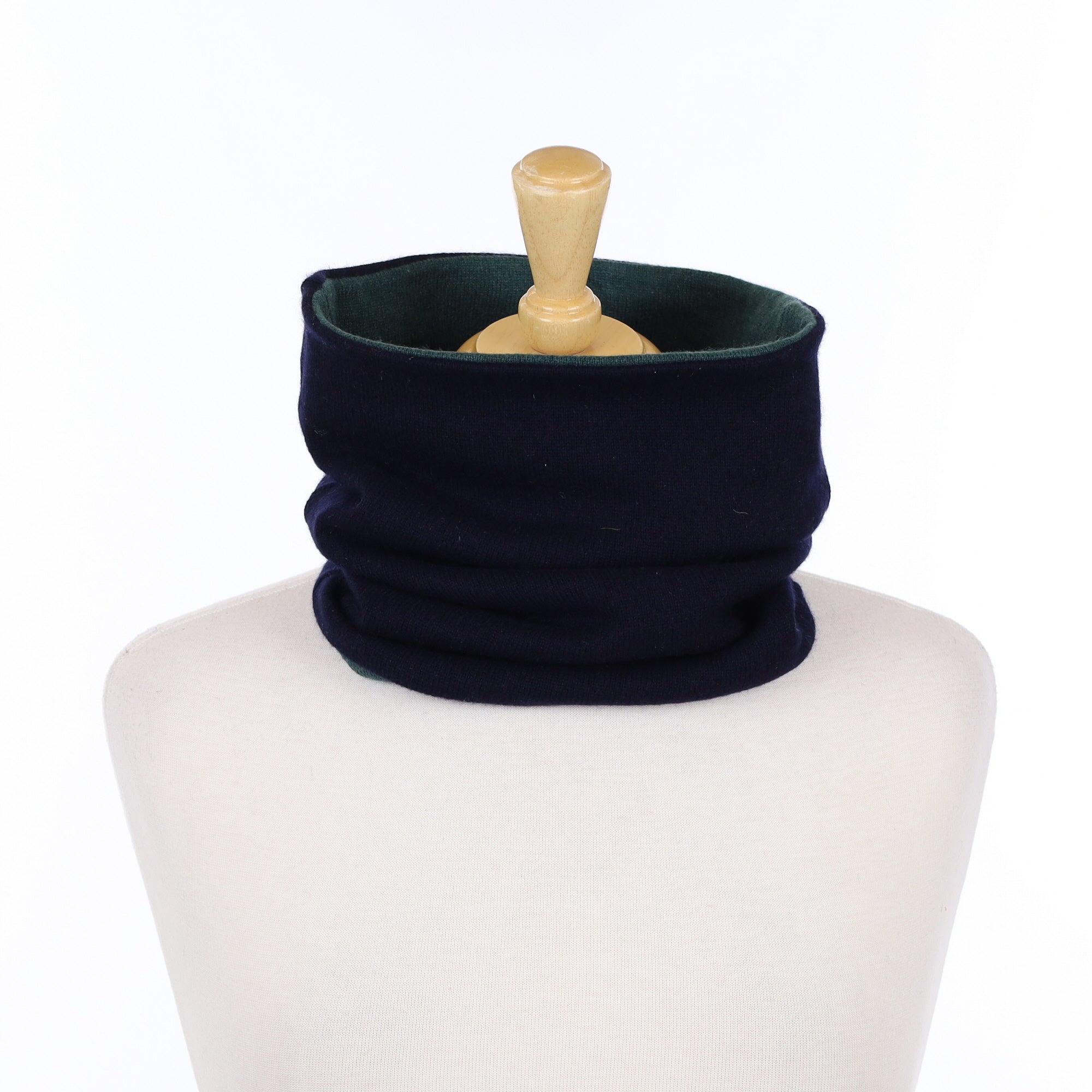 Dark Navy and Spruce Luxury Double Layered Snood