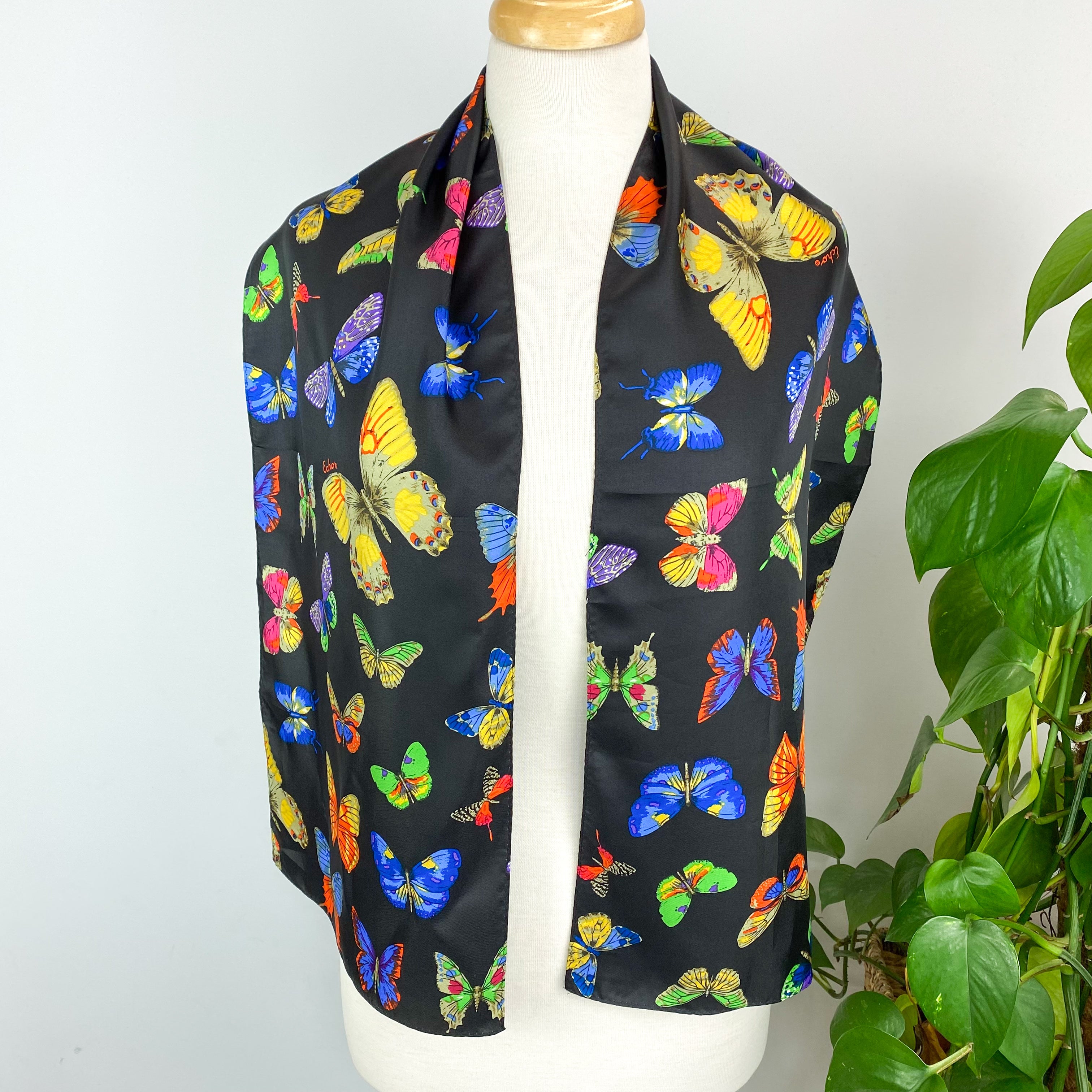Echo Butterfly Long Silk Scarf