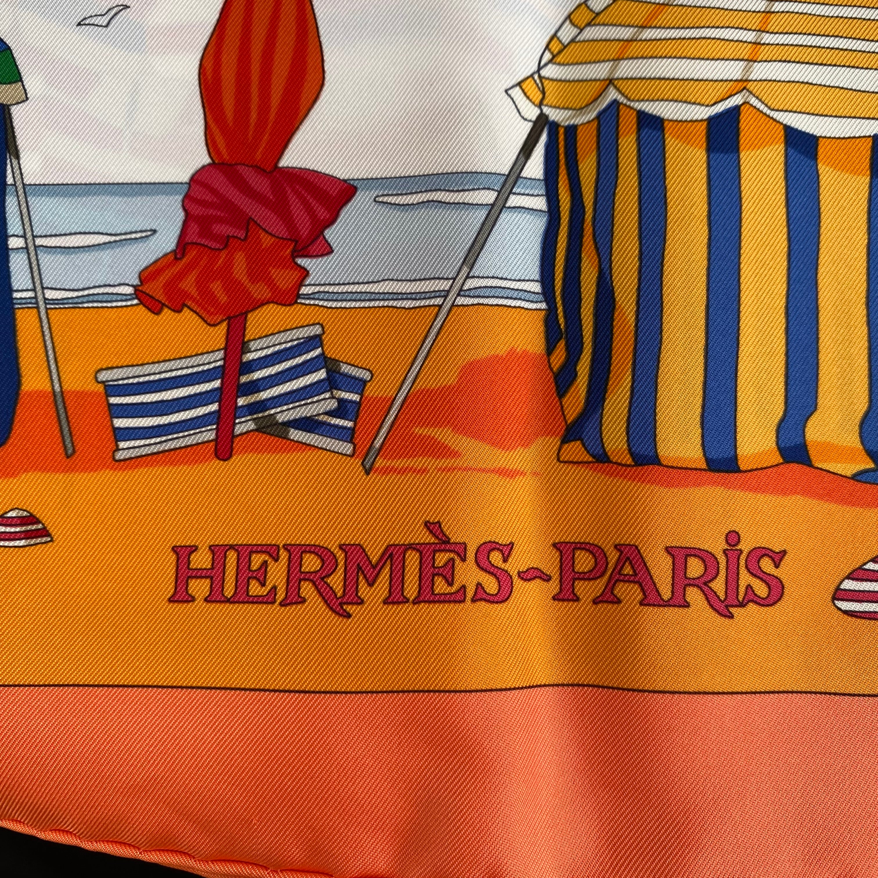 Hermès Charmes Des Plages Normandes Silk Scarf