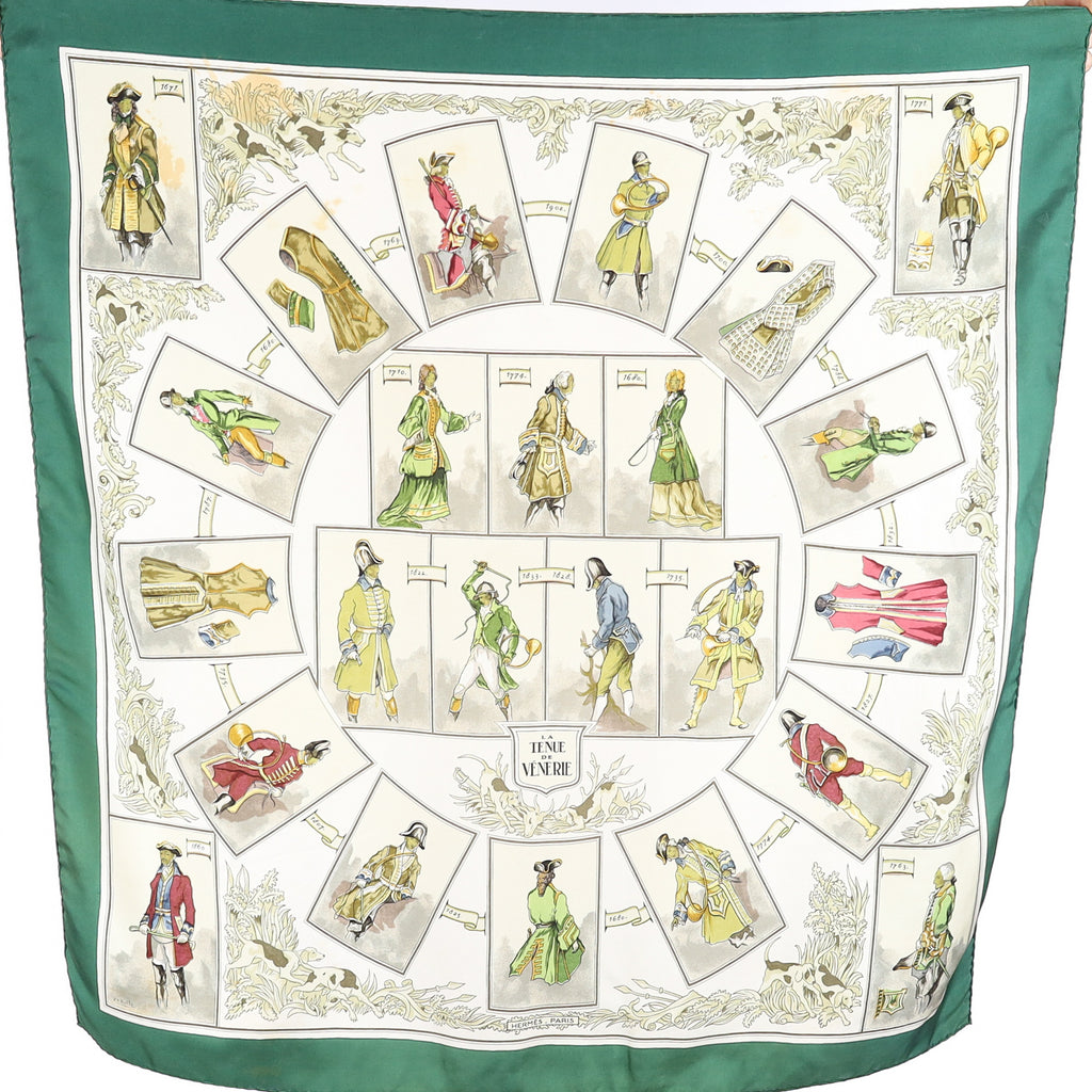 Hermès La Tenue de Vénerie Silk Scarf Rare