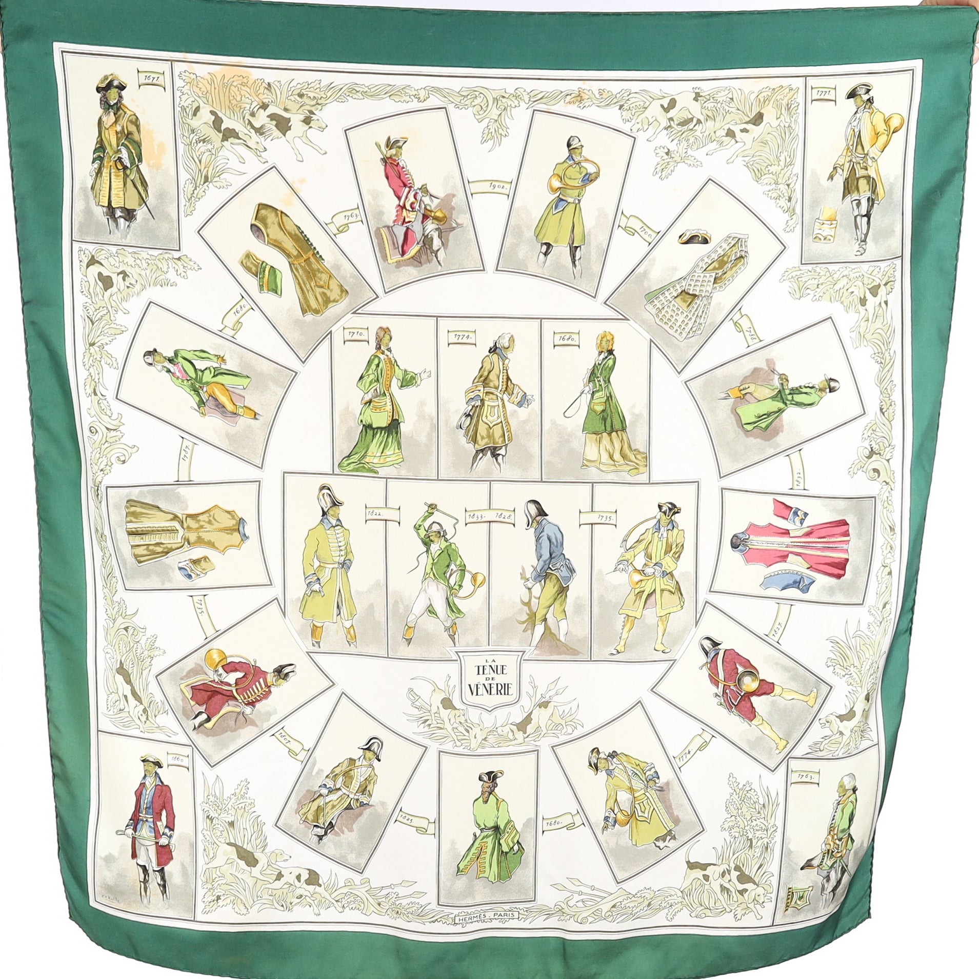 Hermès La Tenue de Vénerie Silk Scarf Rare