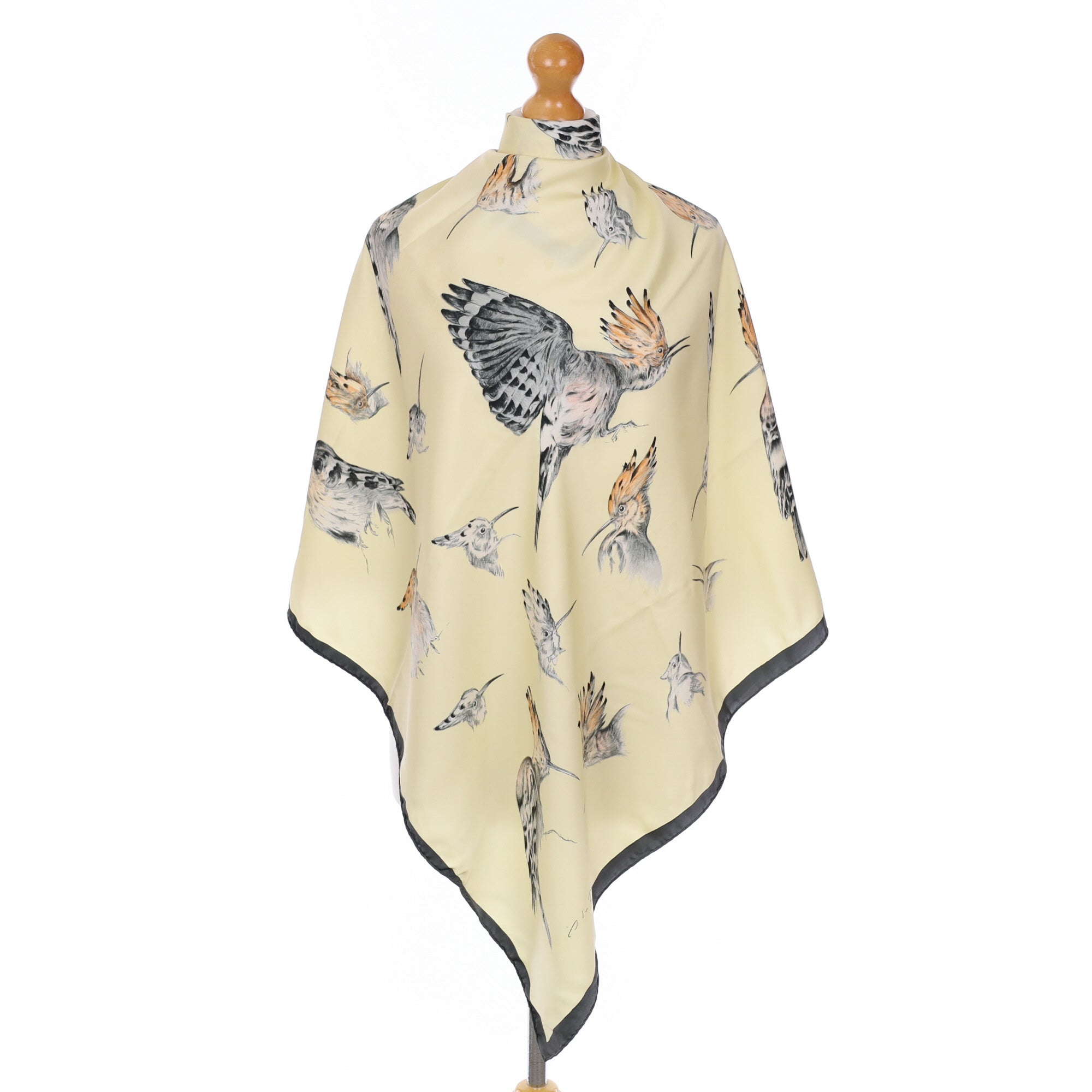 Hermès 1958 Les Huppes Silk Scarf Grail