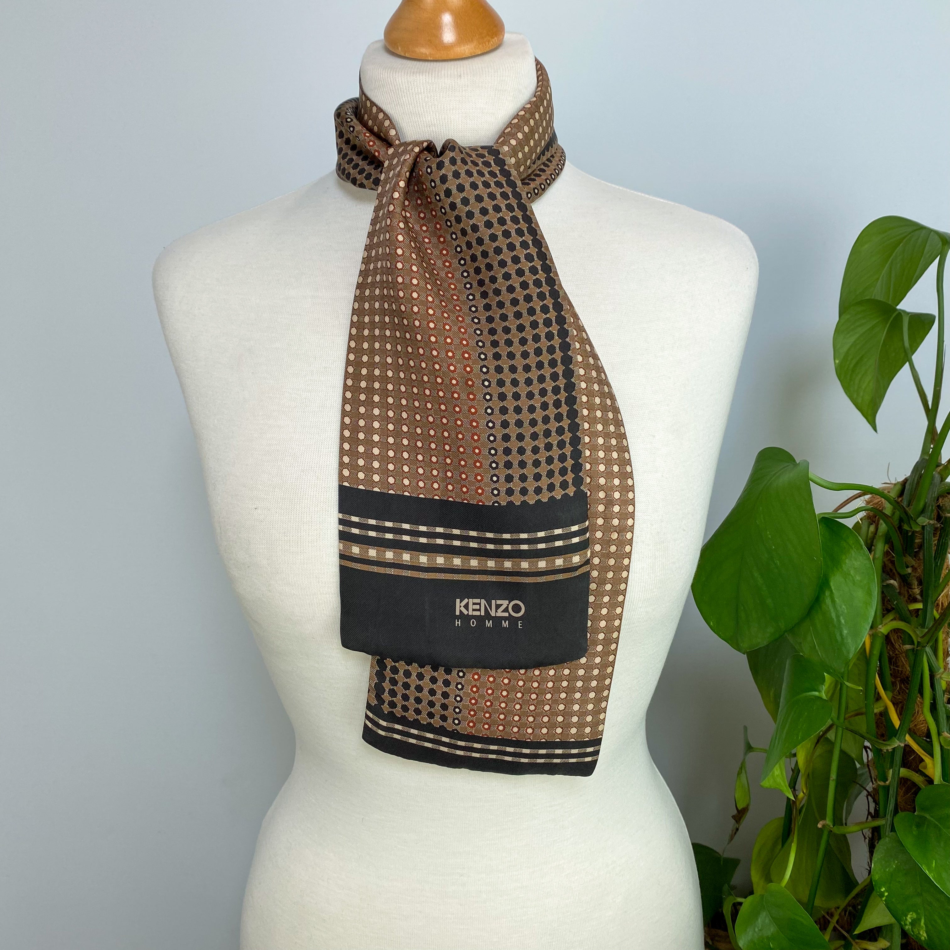 Men’s Kenzo Geometric Silk Scarf