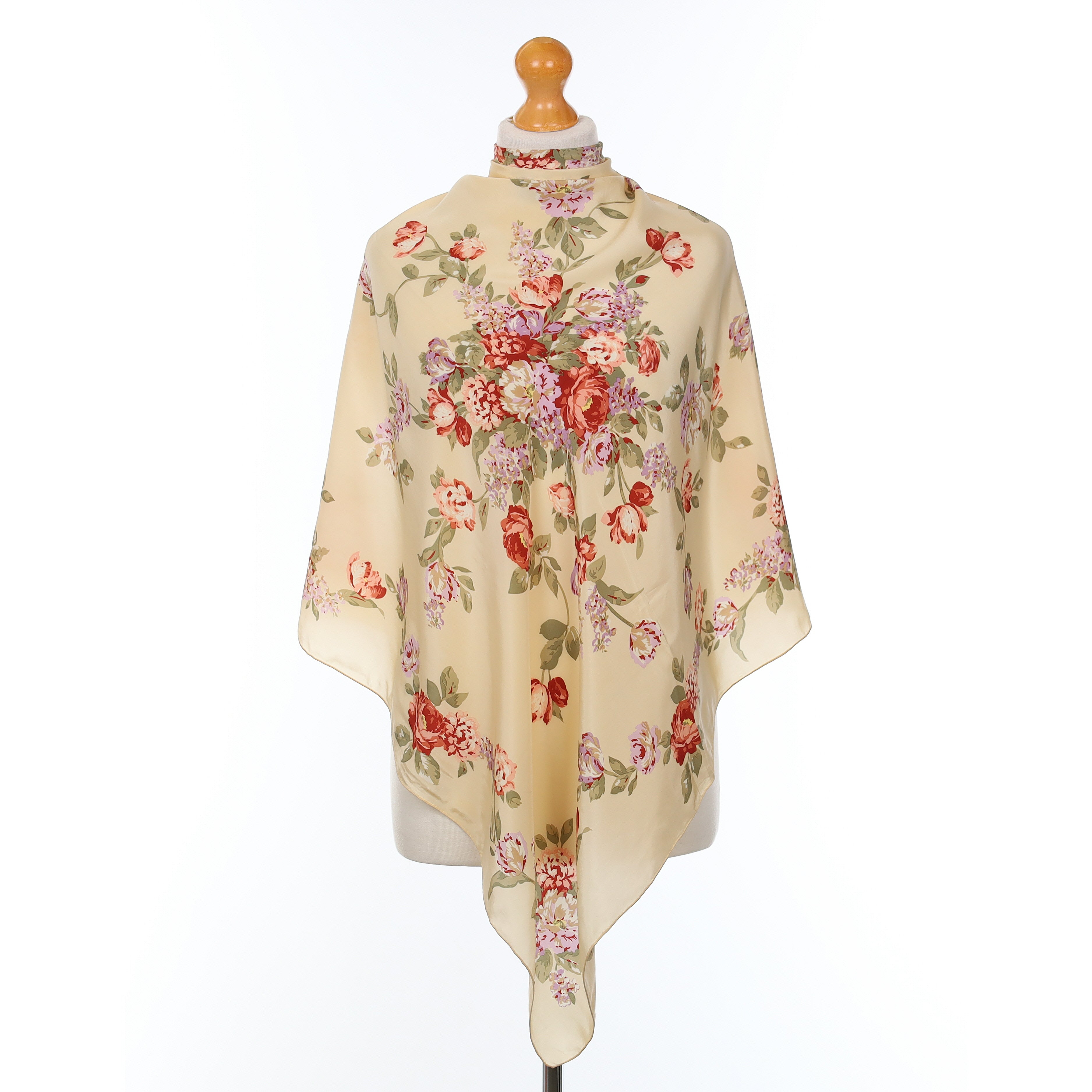 Floral Vintage Silk Scarf