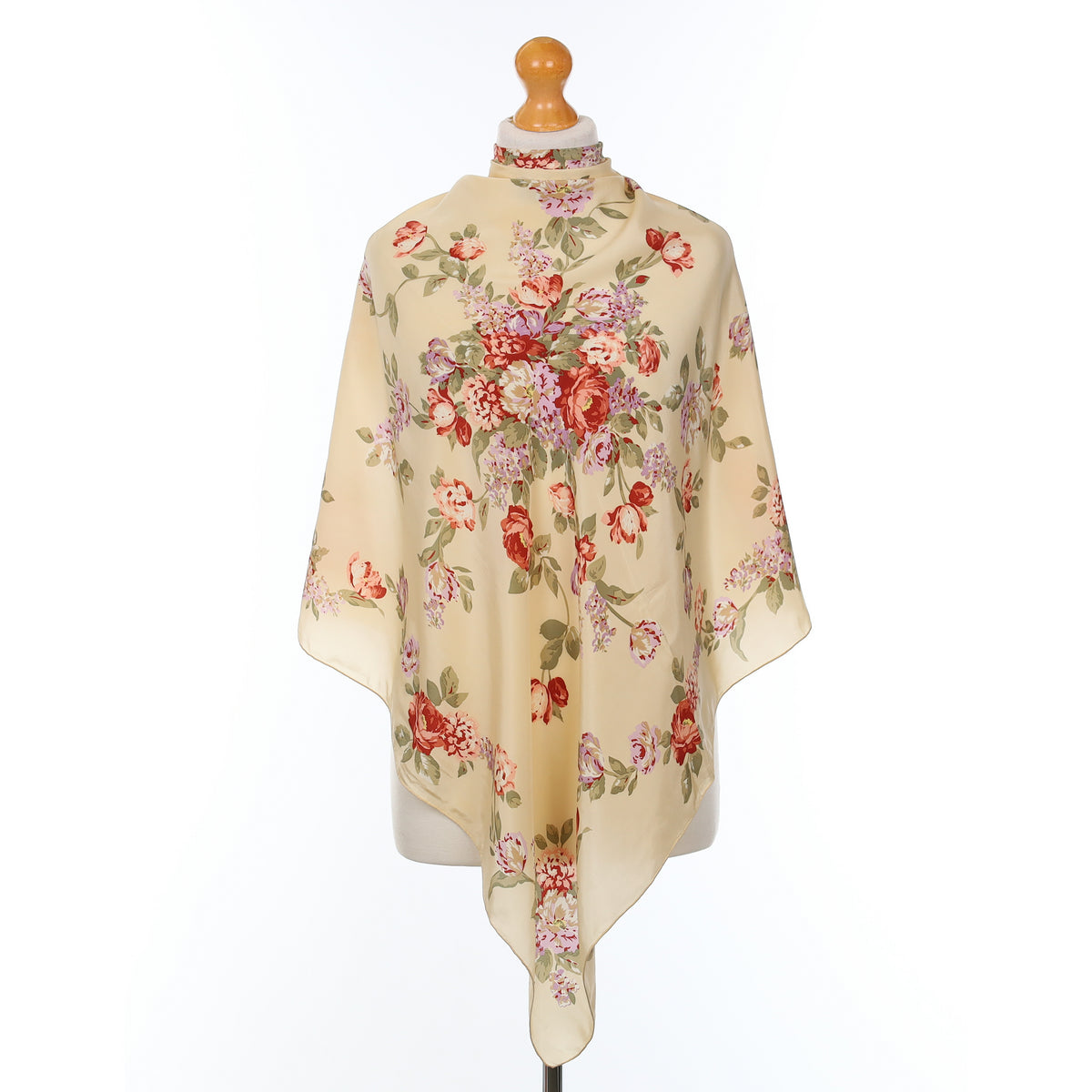 Floral Vintage Silk Scarf