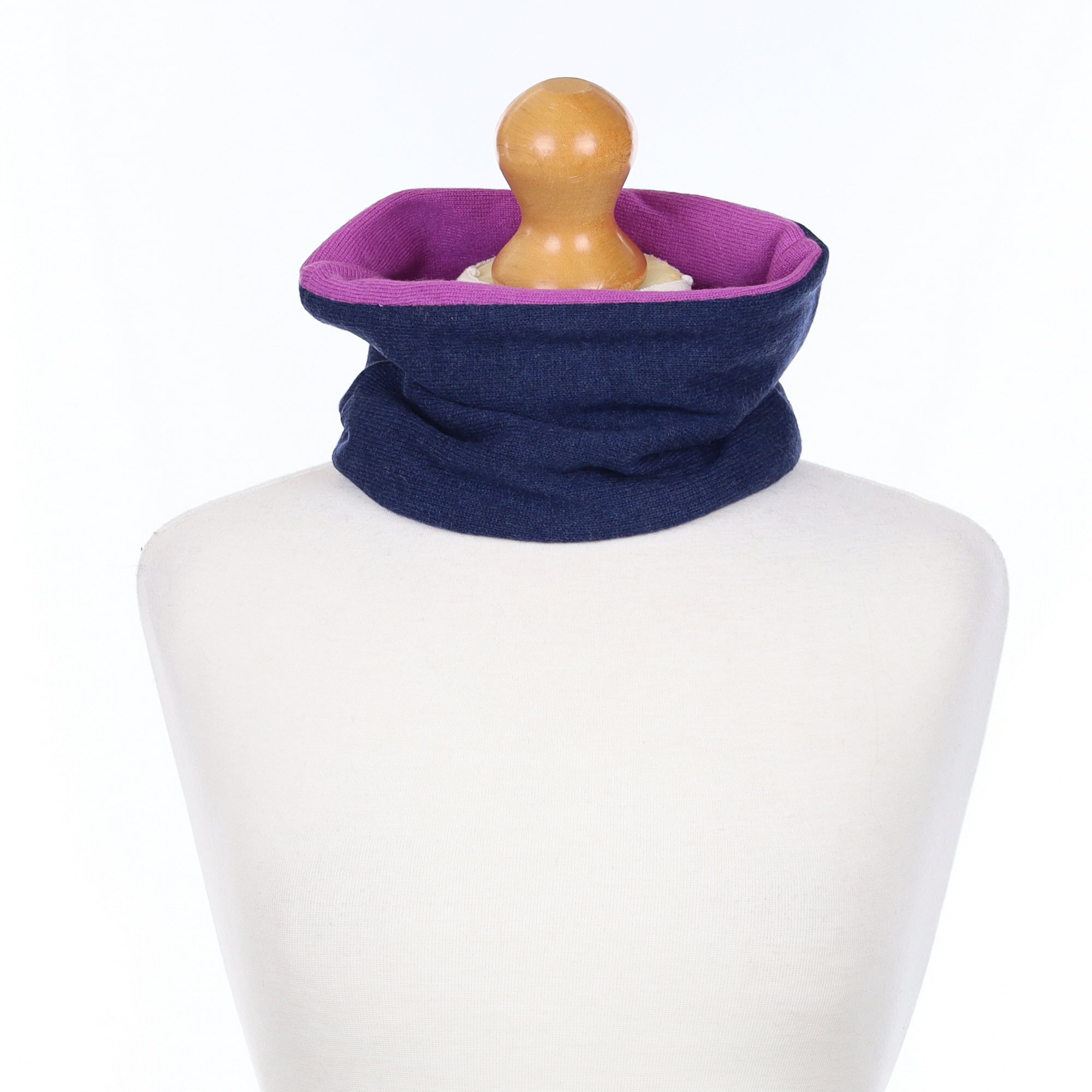 Naval Blue and Violet Neck Warmer